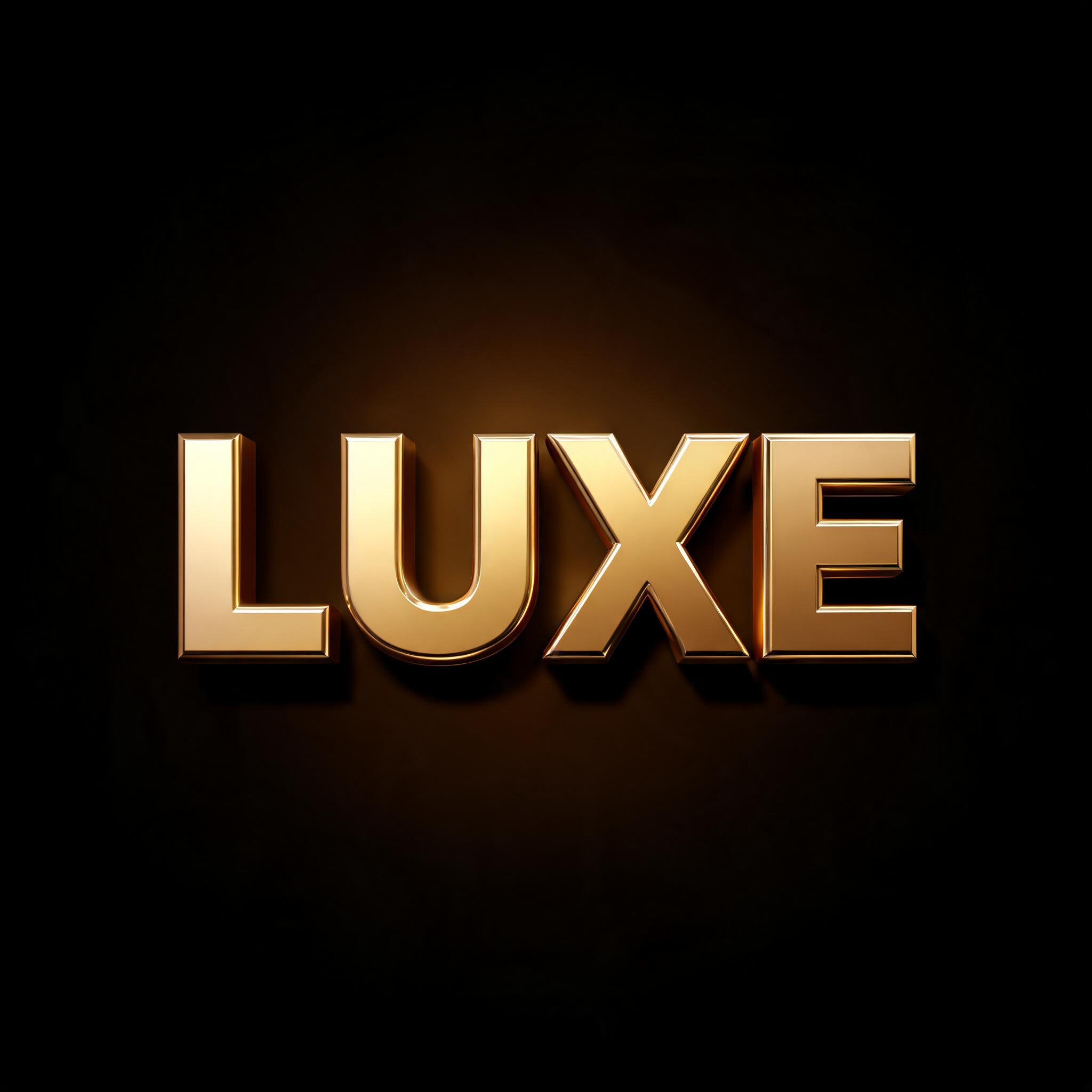 "LUXE" — 3d Bold Gold | AI Text Effect Generator