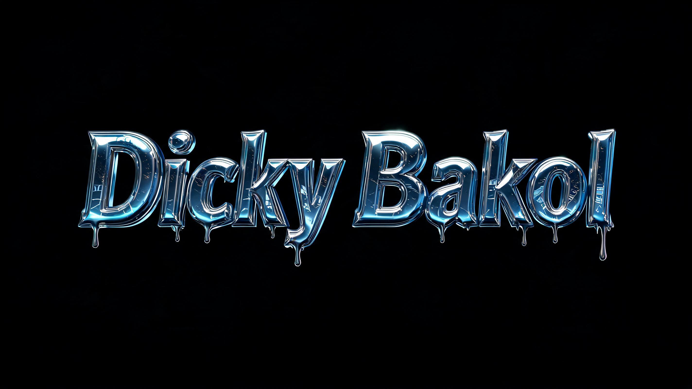 "Dicky Bakol" — Chrome Metal 3d | AI Text Effect Generator