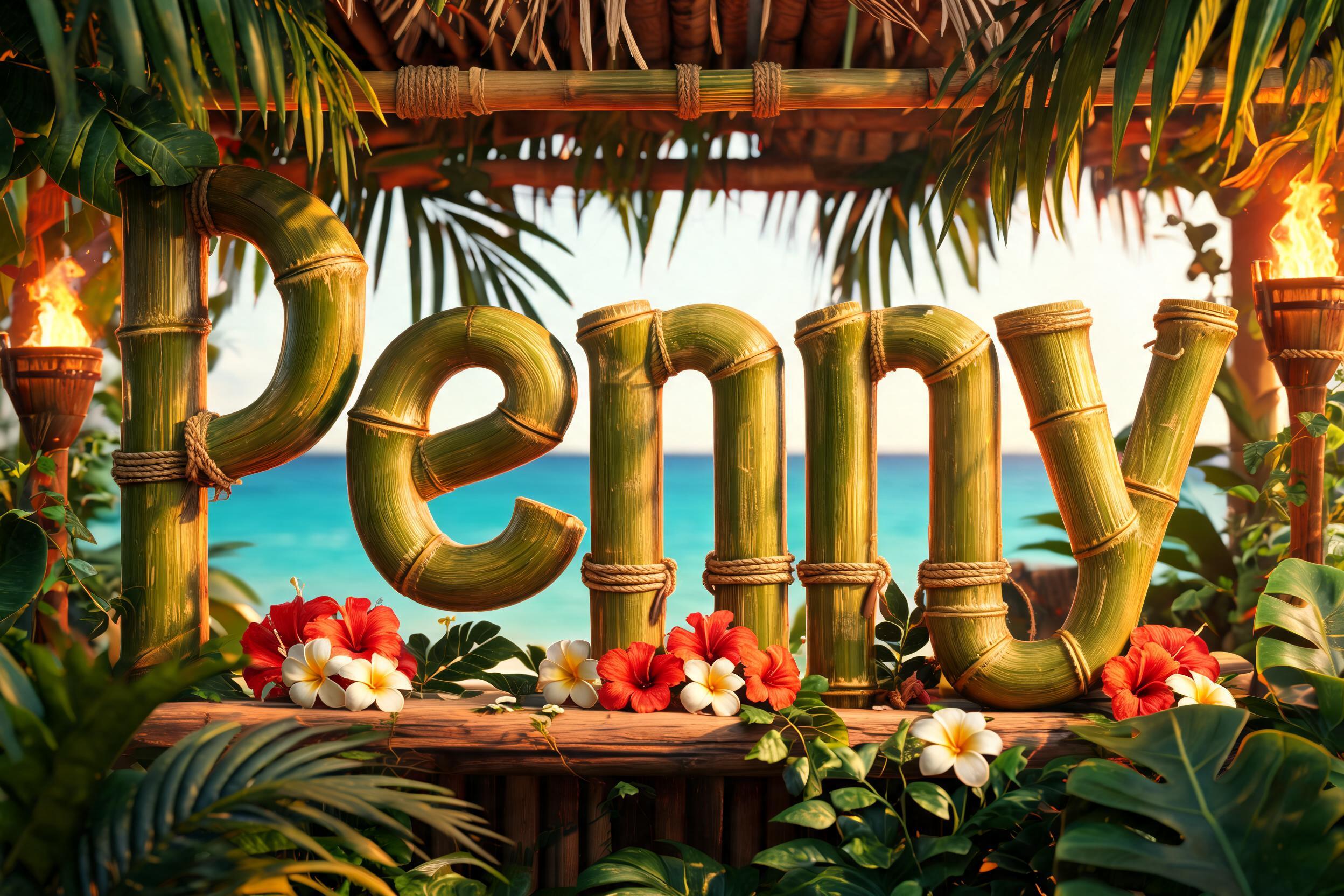 "Penny" — Hawaiian | AI Text Effect Generator