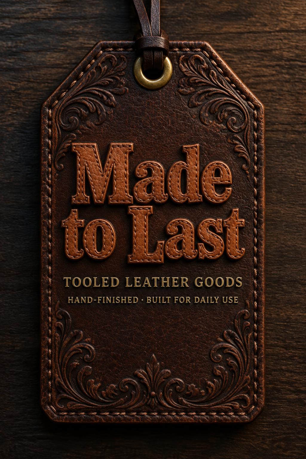 Made to Last
TOOLED LEATHER GOODS
HAND-FINISHED · BUILT FOR DAILY USE