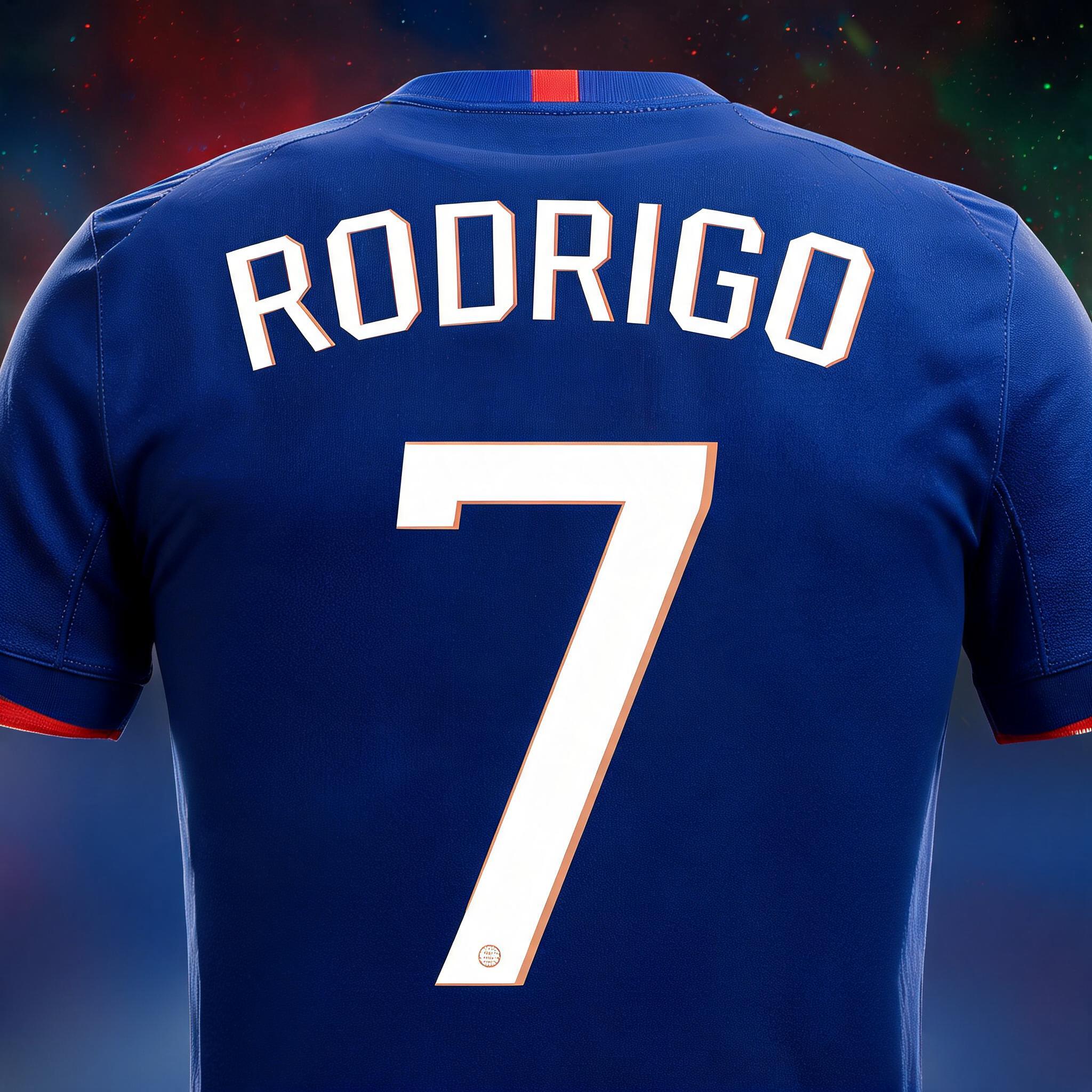 "Rodrigo 7" — Sports Football | AI Text Effect Generator