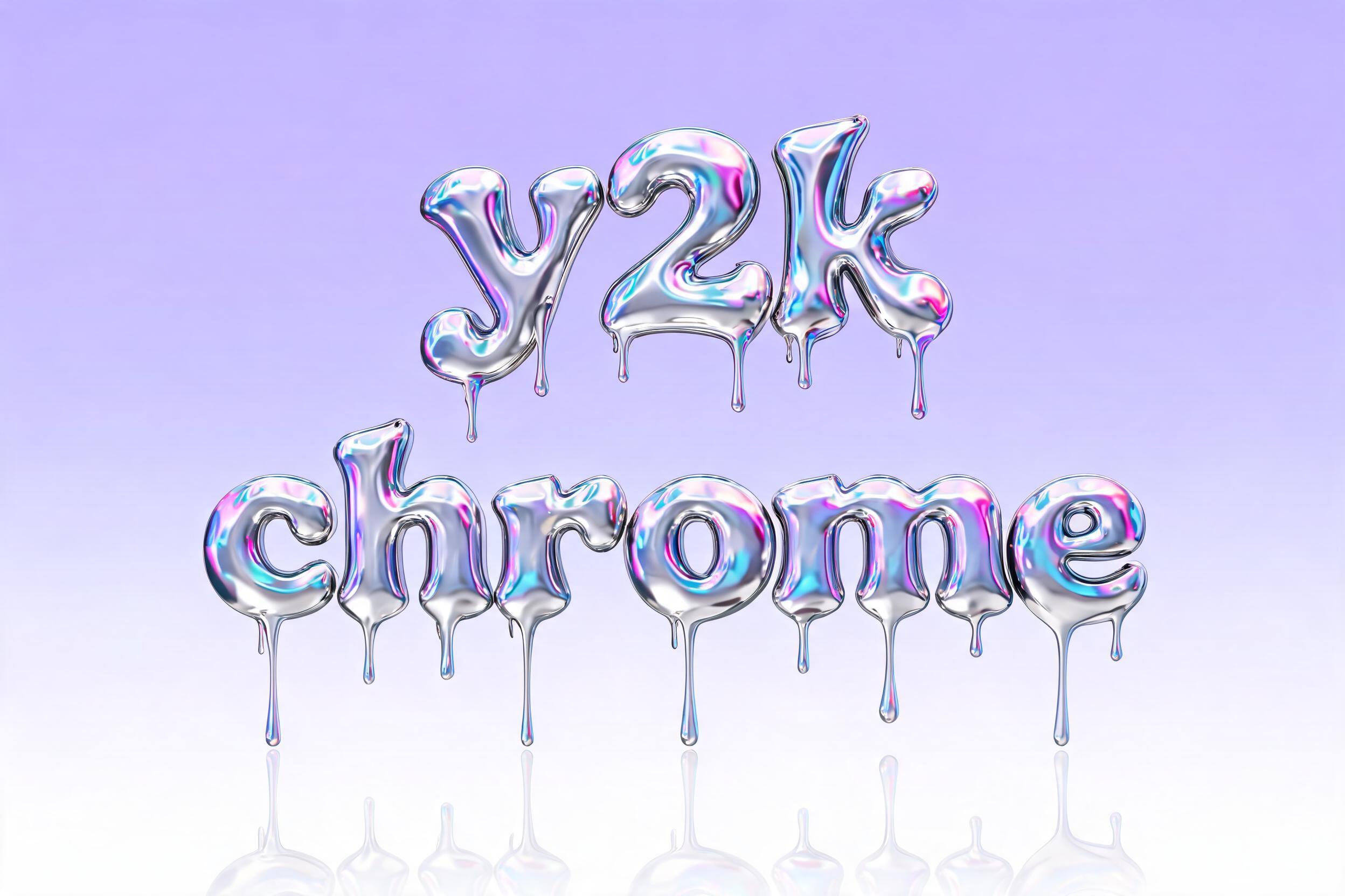 "y2k chrome" — Y2k Liquid | AI Text Effect Generator