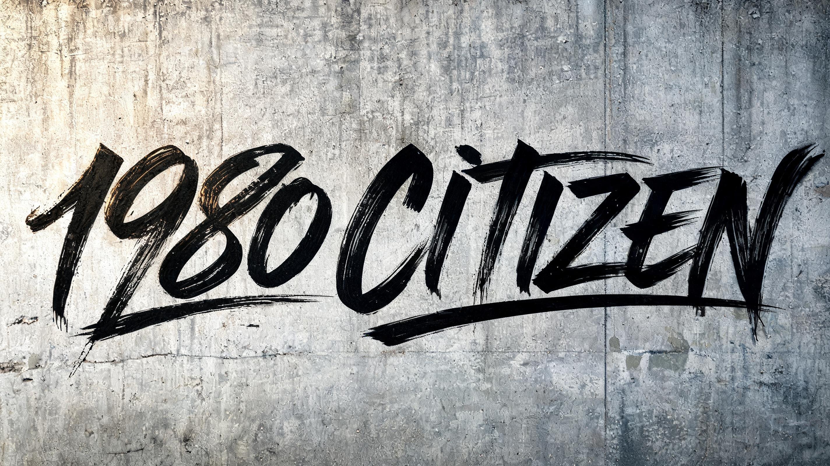 "1980 Citizen" — Brush Stroke | AI Text Effect Generator