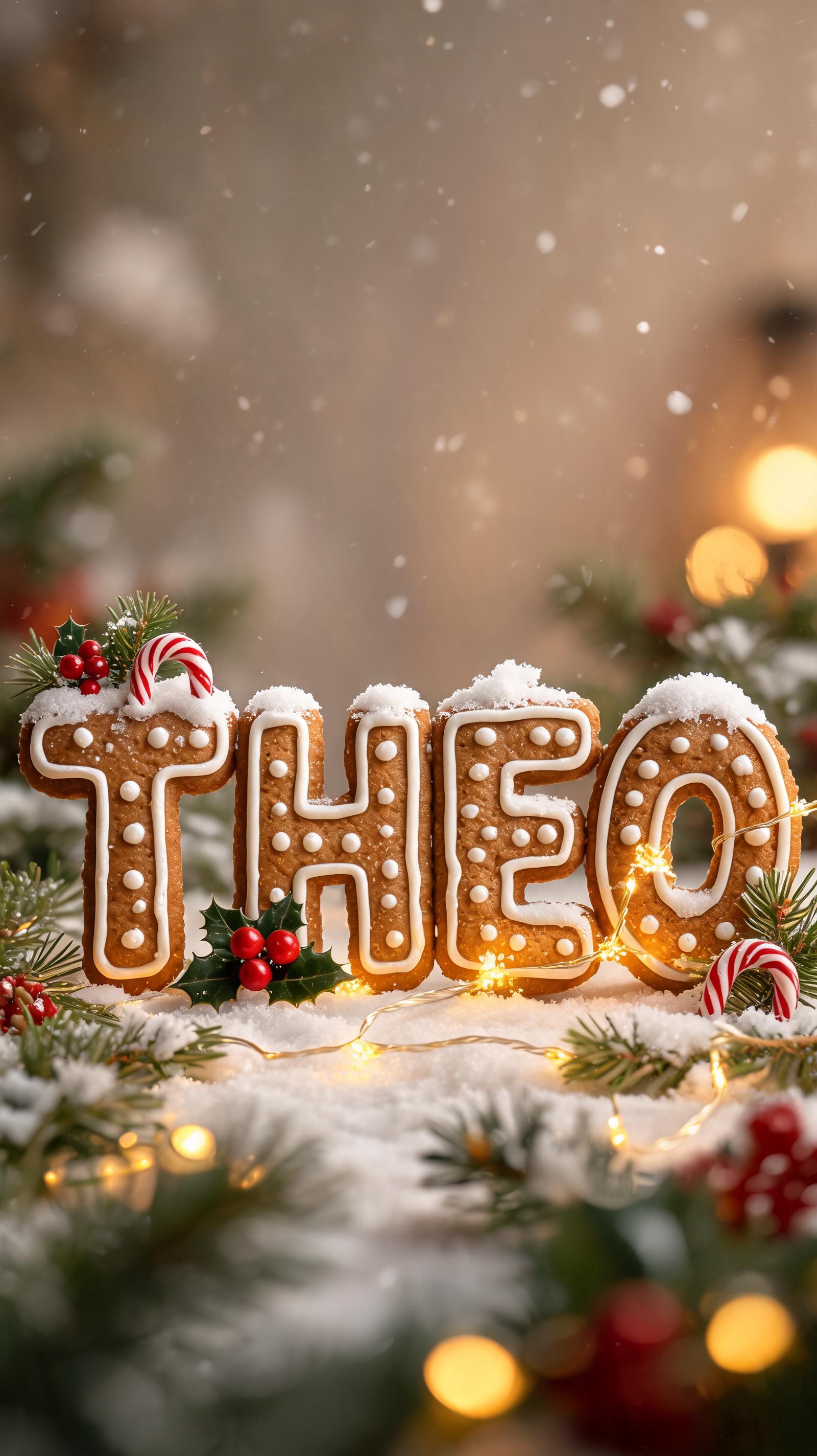 "Theo" — Christmas text effect