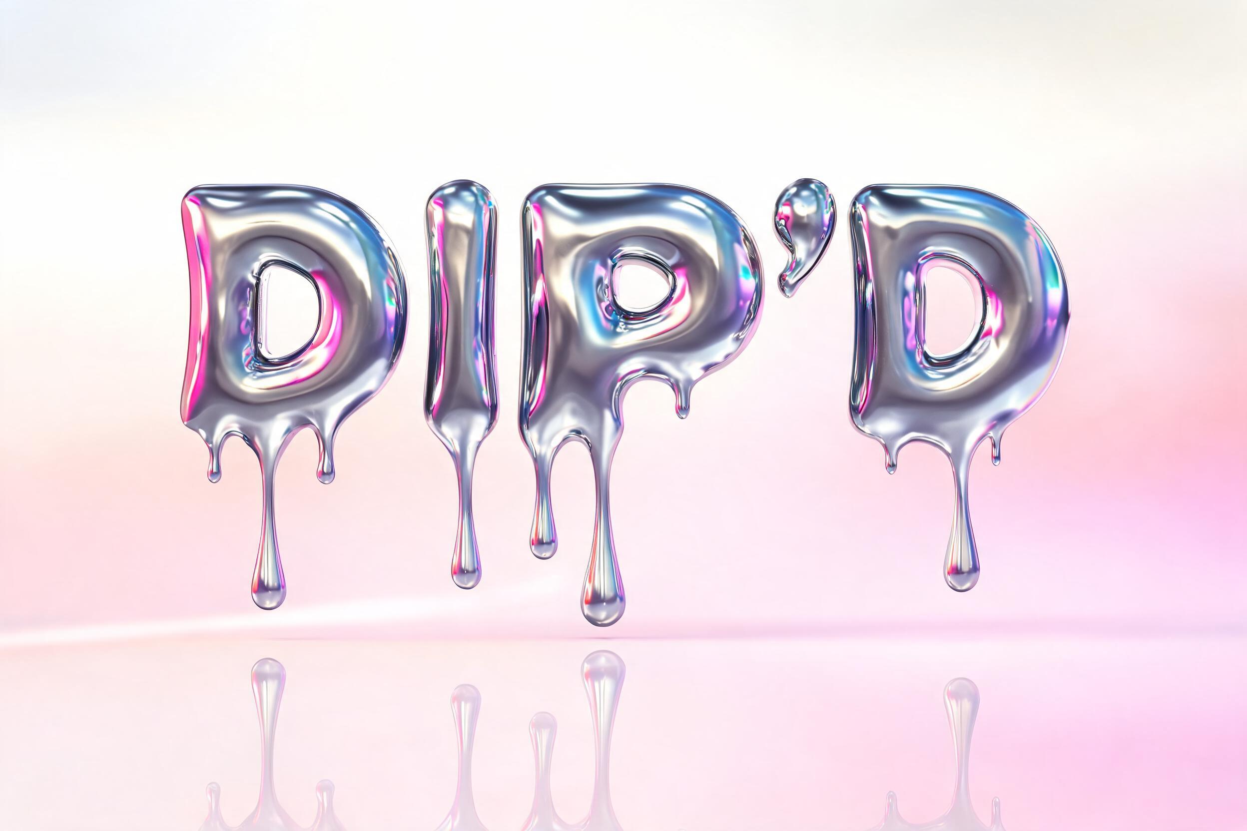 "DIP'D" — Y2k Liquid | AI Text Effect Generator