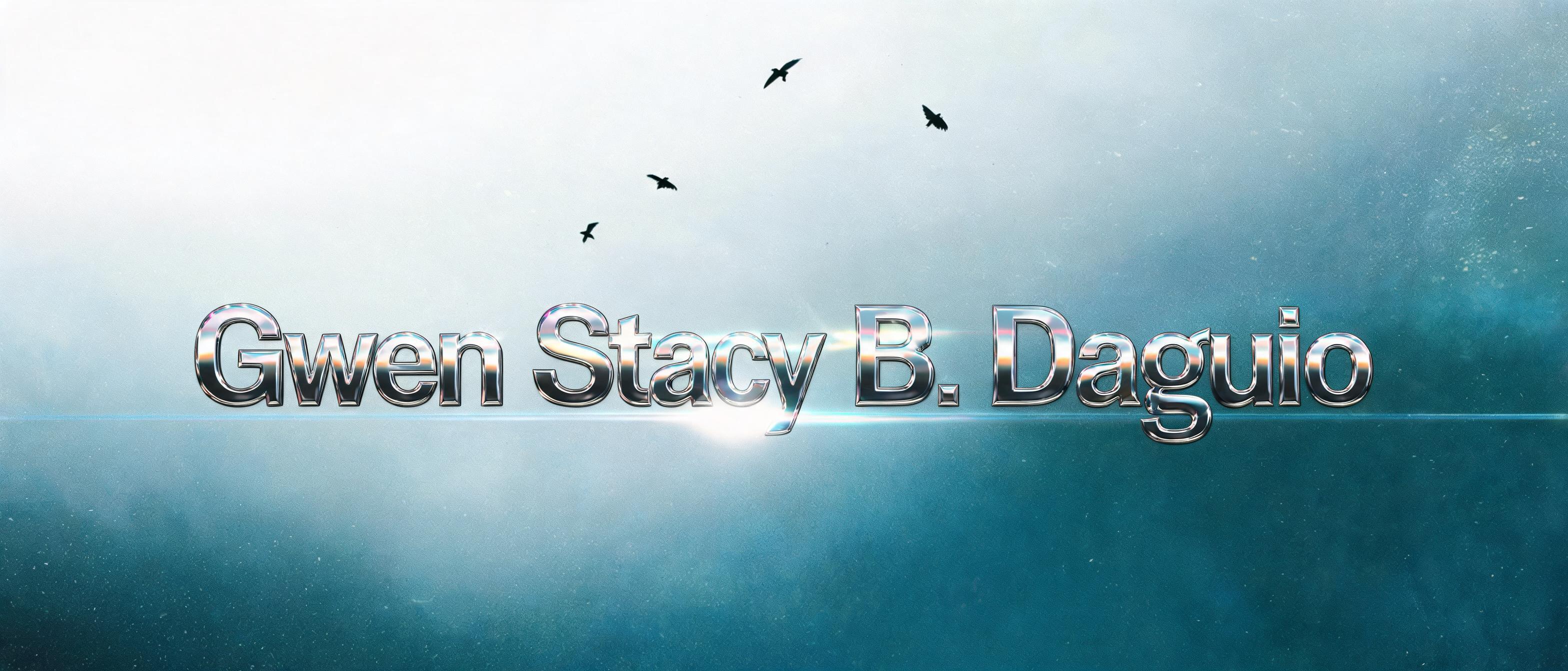 "Gwen Stacy B. Daguio" — Cinematic Netflix | AI Text Effect Generator