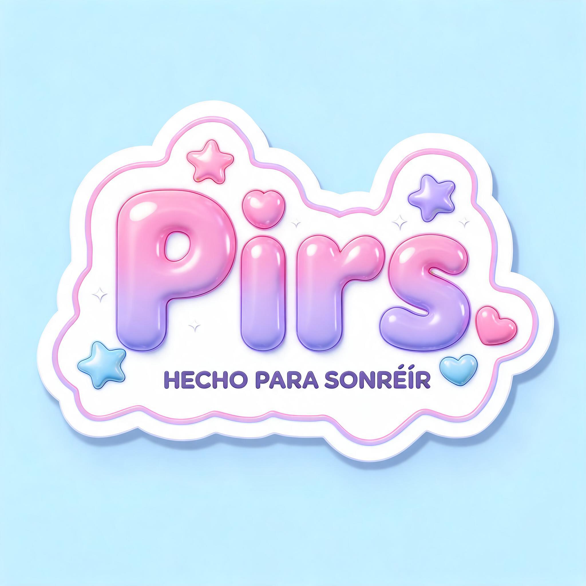 "Pirs
HECHO PARA SONREÍR" — Y2k Bubbly text effect