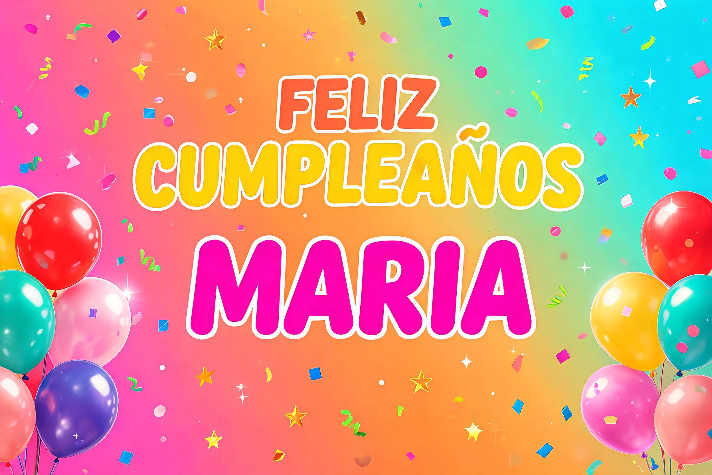 "FELIZ CUMPLEAÑOS MARIA" — Birthday | AI Text Effect Generator