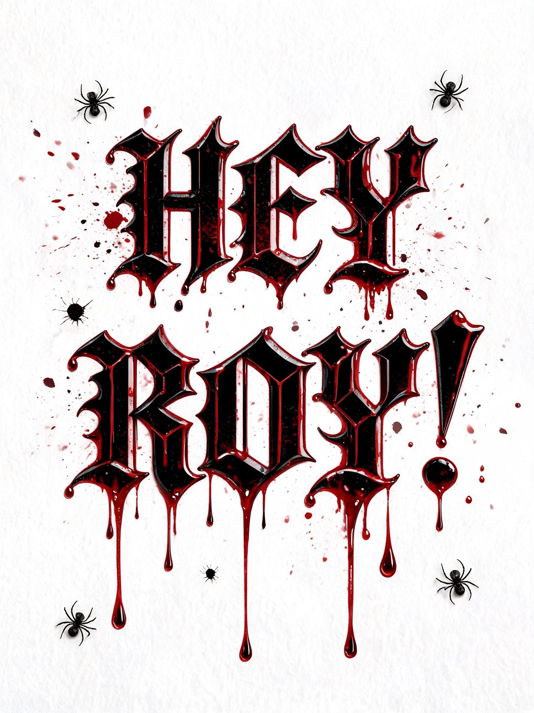 "HEY ROY!" — Drip Font Blood | AI Text Effect Generator