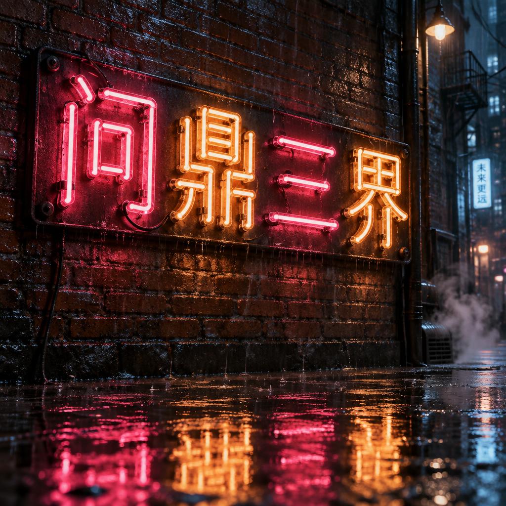 "问鼎三界" — Neon Sign | AI Text Effect Generator