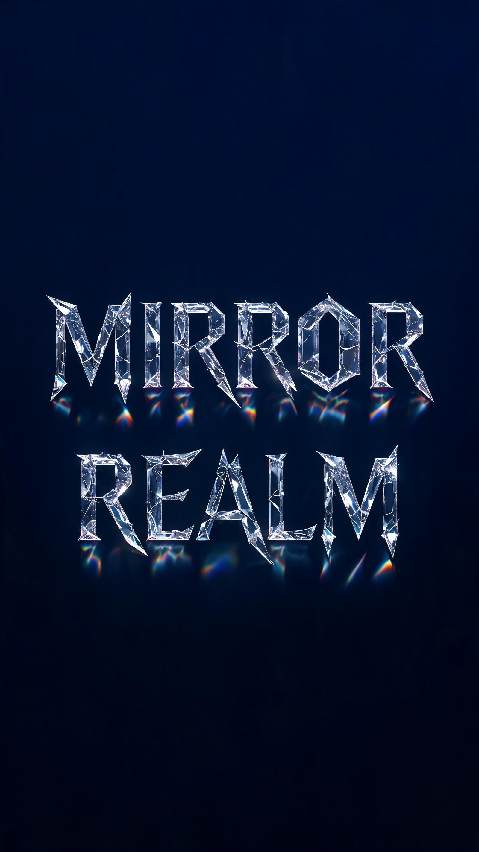 "MIRROR REALM" — Glass | AI Text Effect Generator