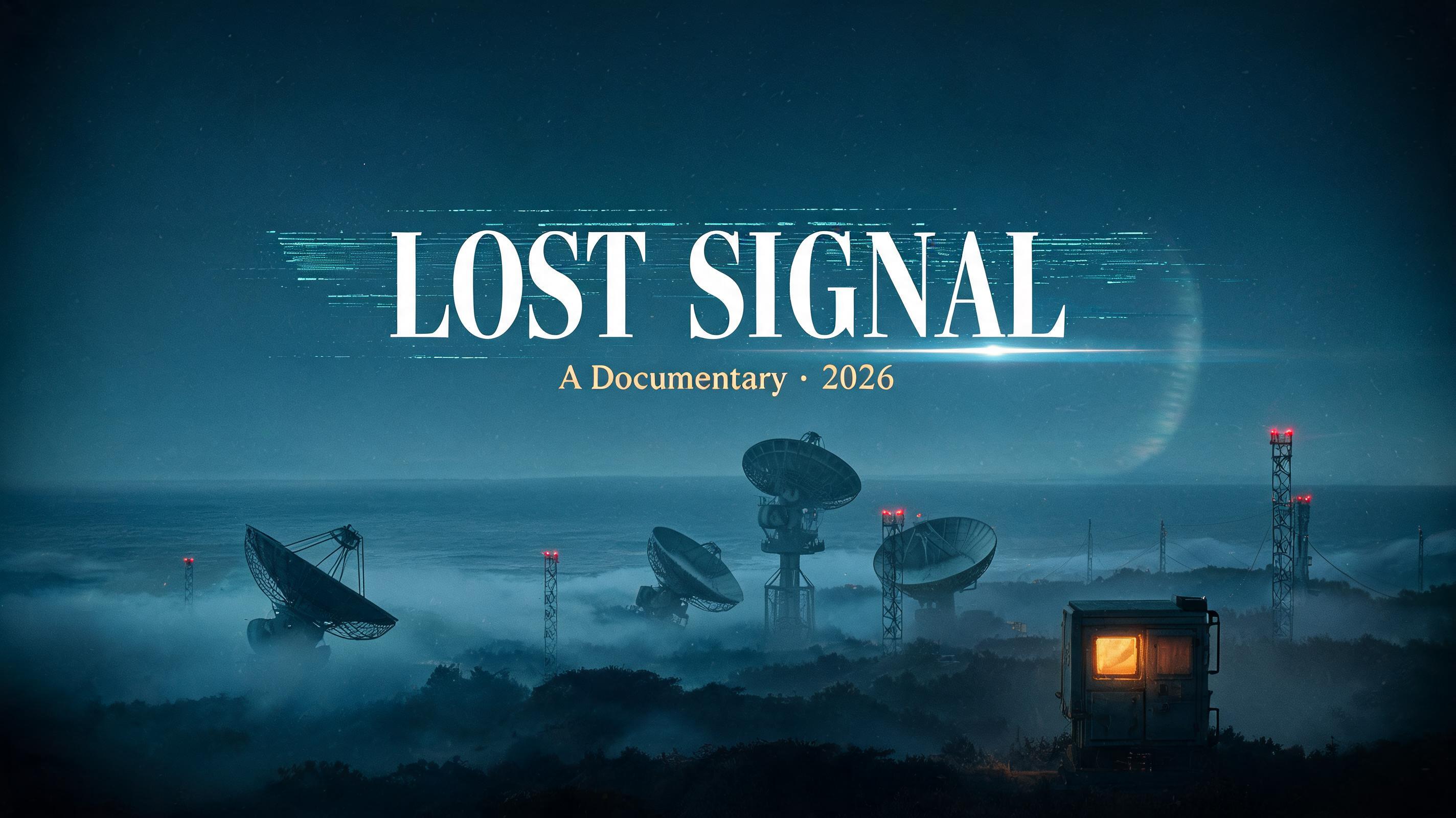 "LOST SIGNAL
A Documentary · 2026" — Cinematic Netflix | AI Text Effect Generator