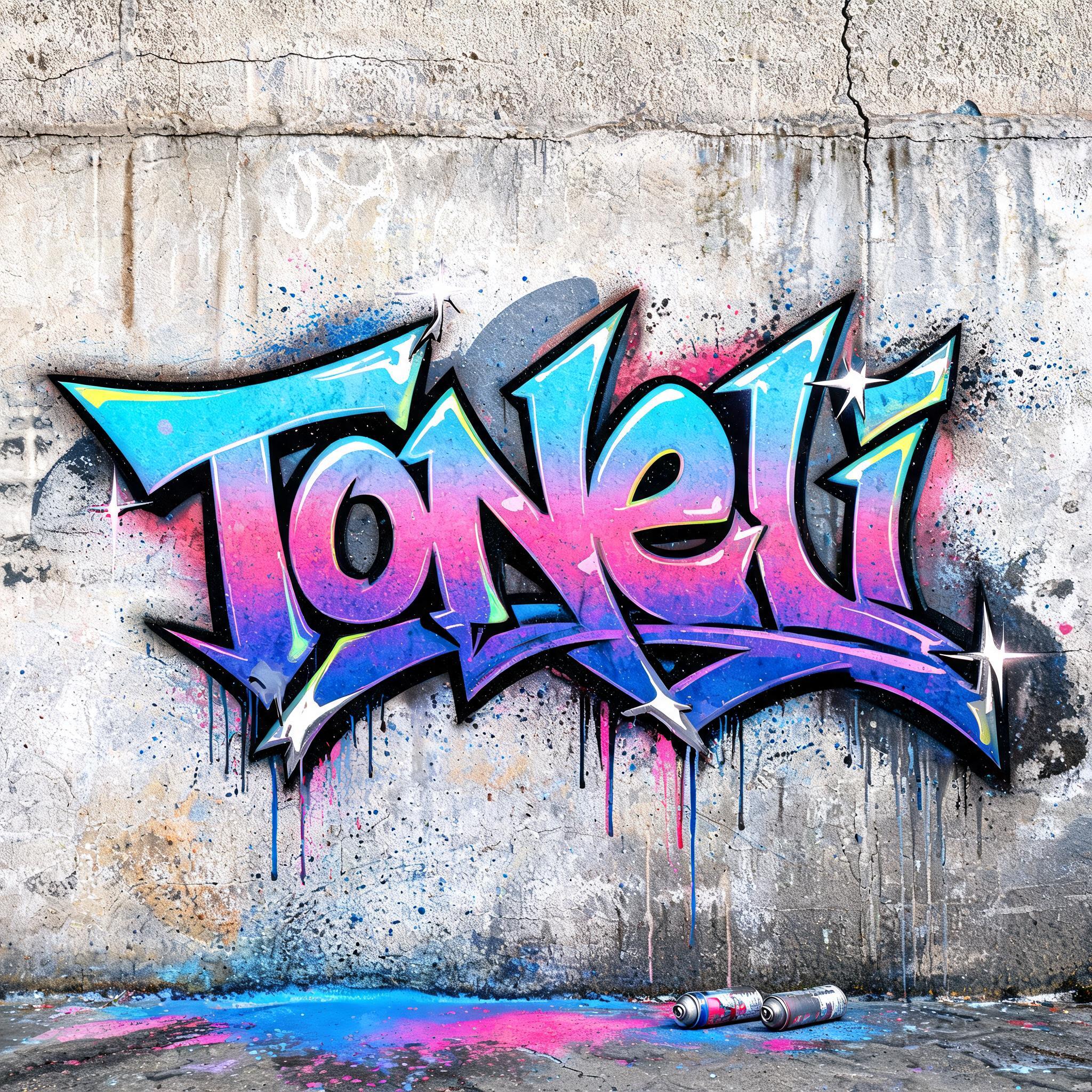 "Toneli" — Graffiti | AI Text Effect Generator