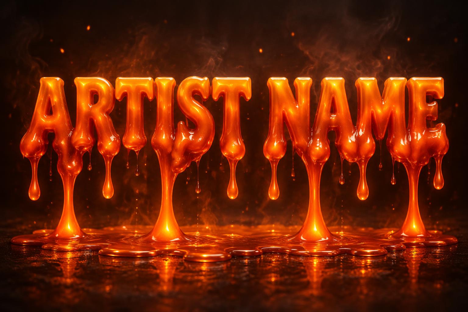 "ARTIST NAME" — Drip Font Melting | AI Text Effect Generator