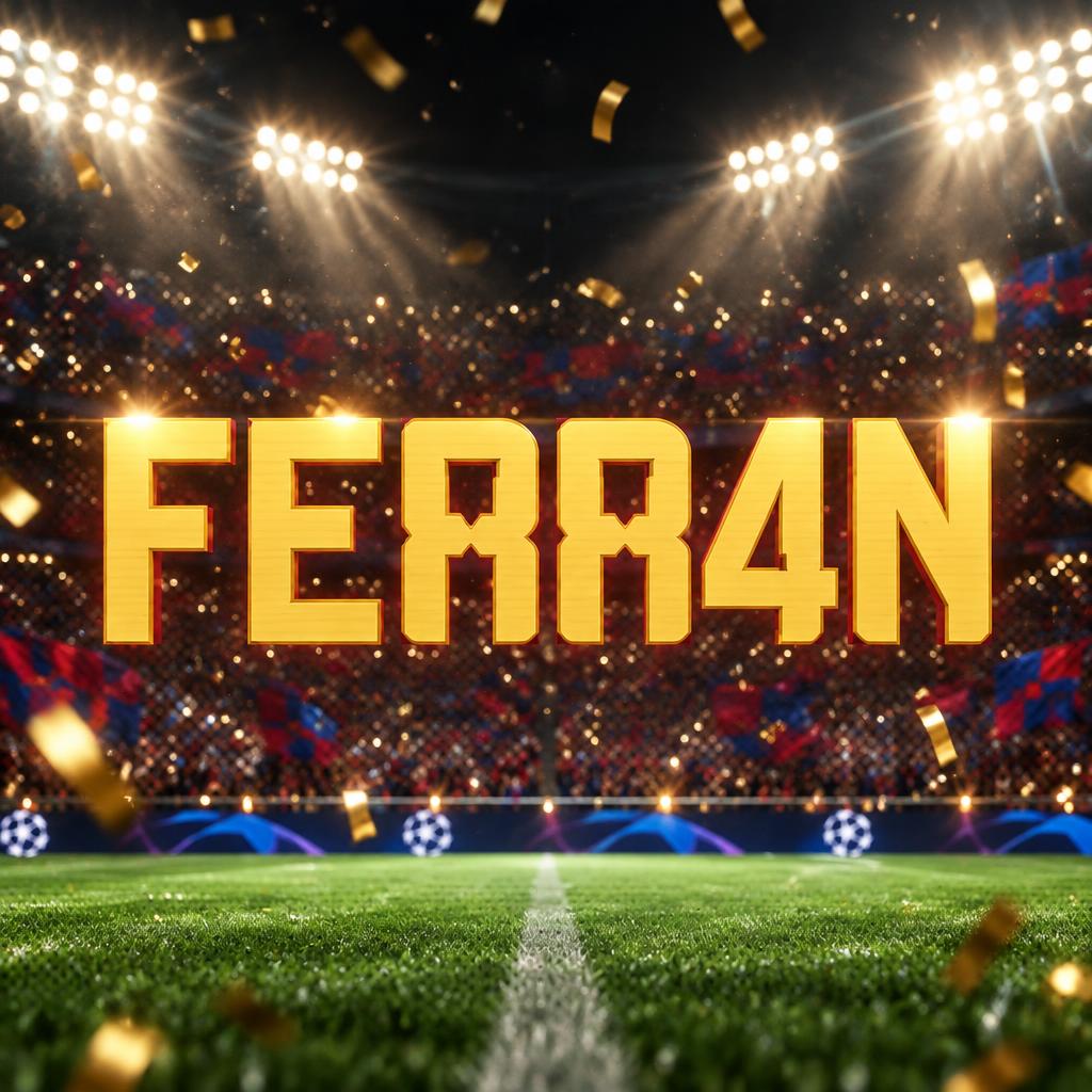 "FERRAN" — Sports Football | AI Text Effect Generator