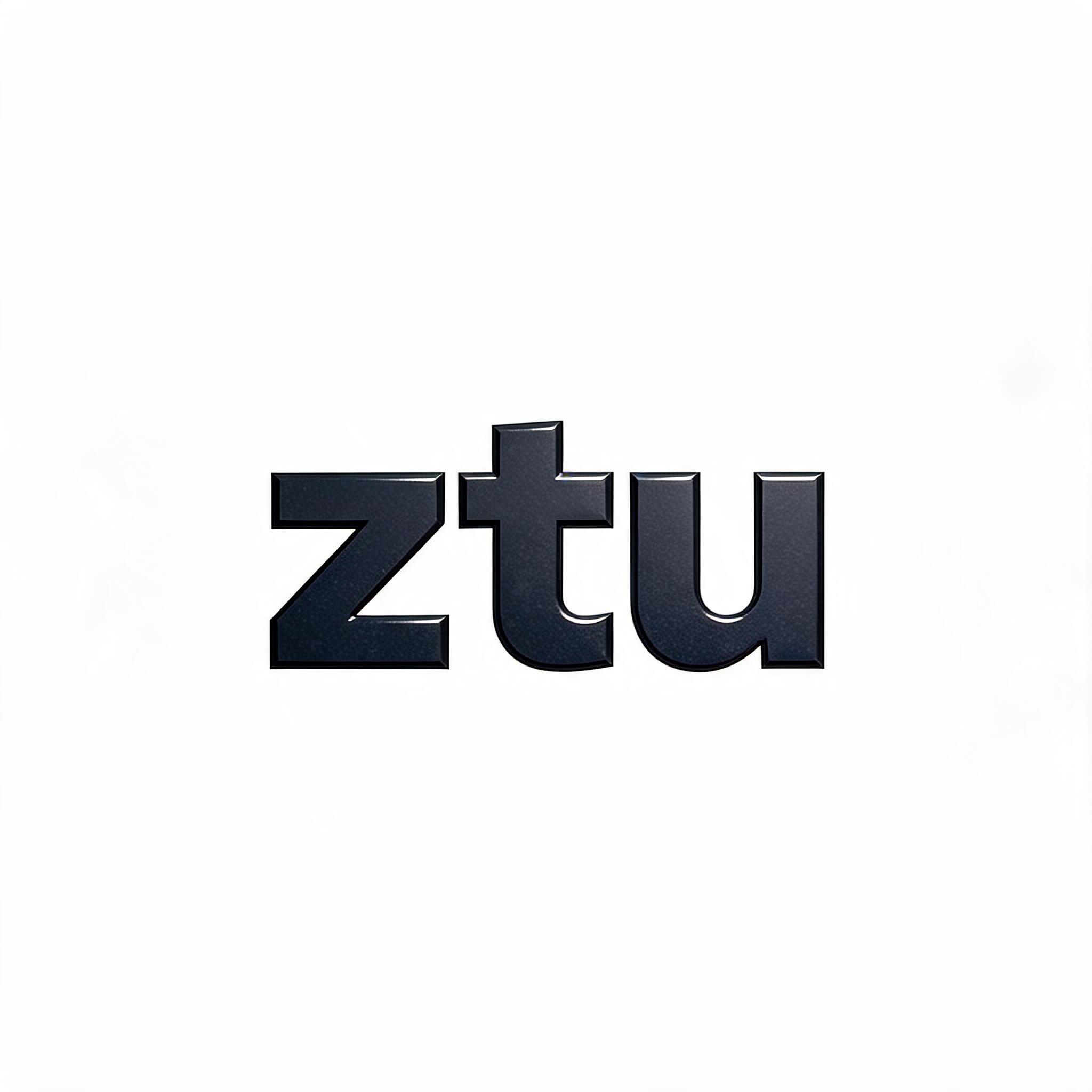 "ztu" — Minimal text effect
