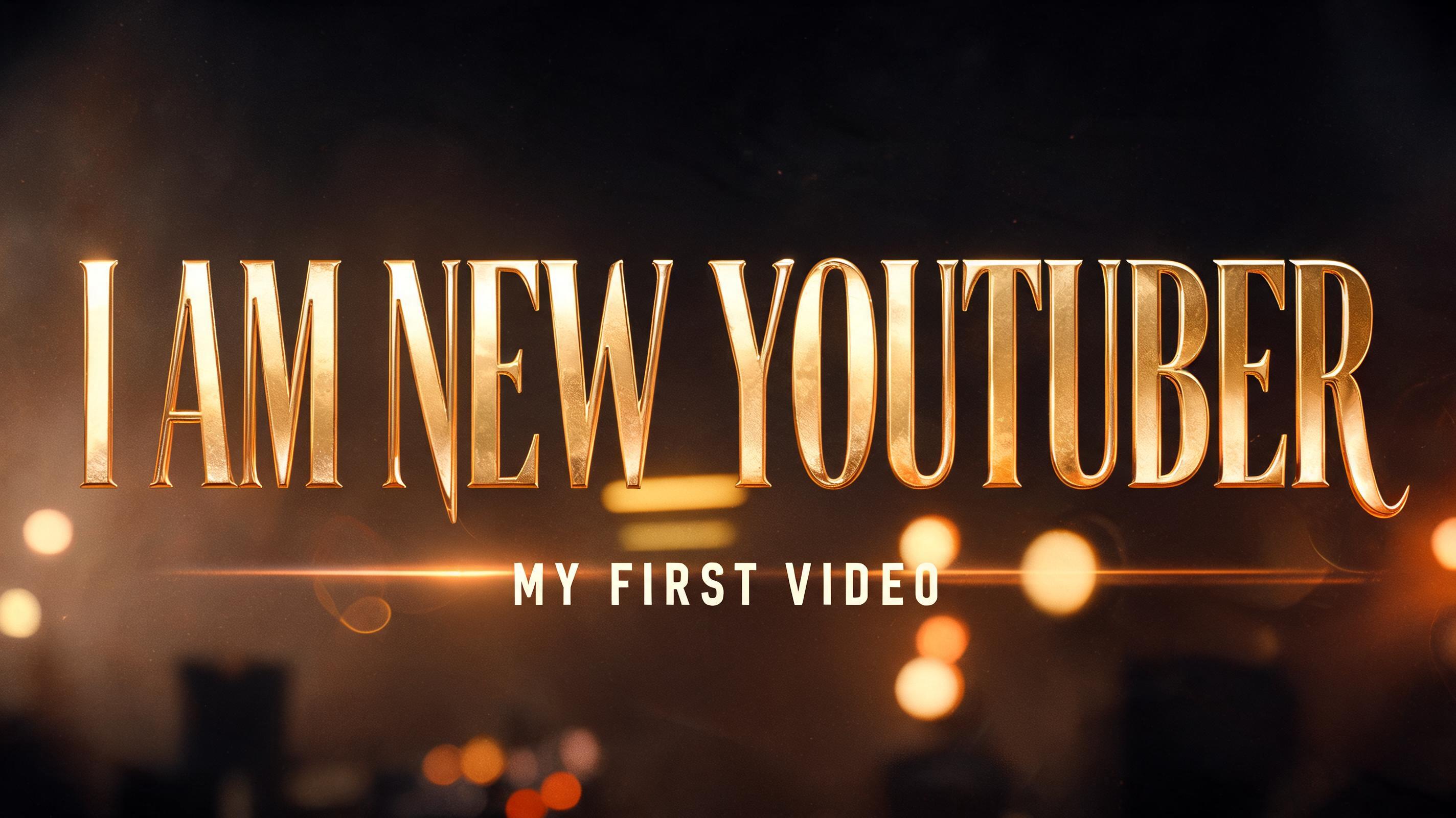 "I am new youtuber my first video" — Cinematic | AI Text Effect Generator