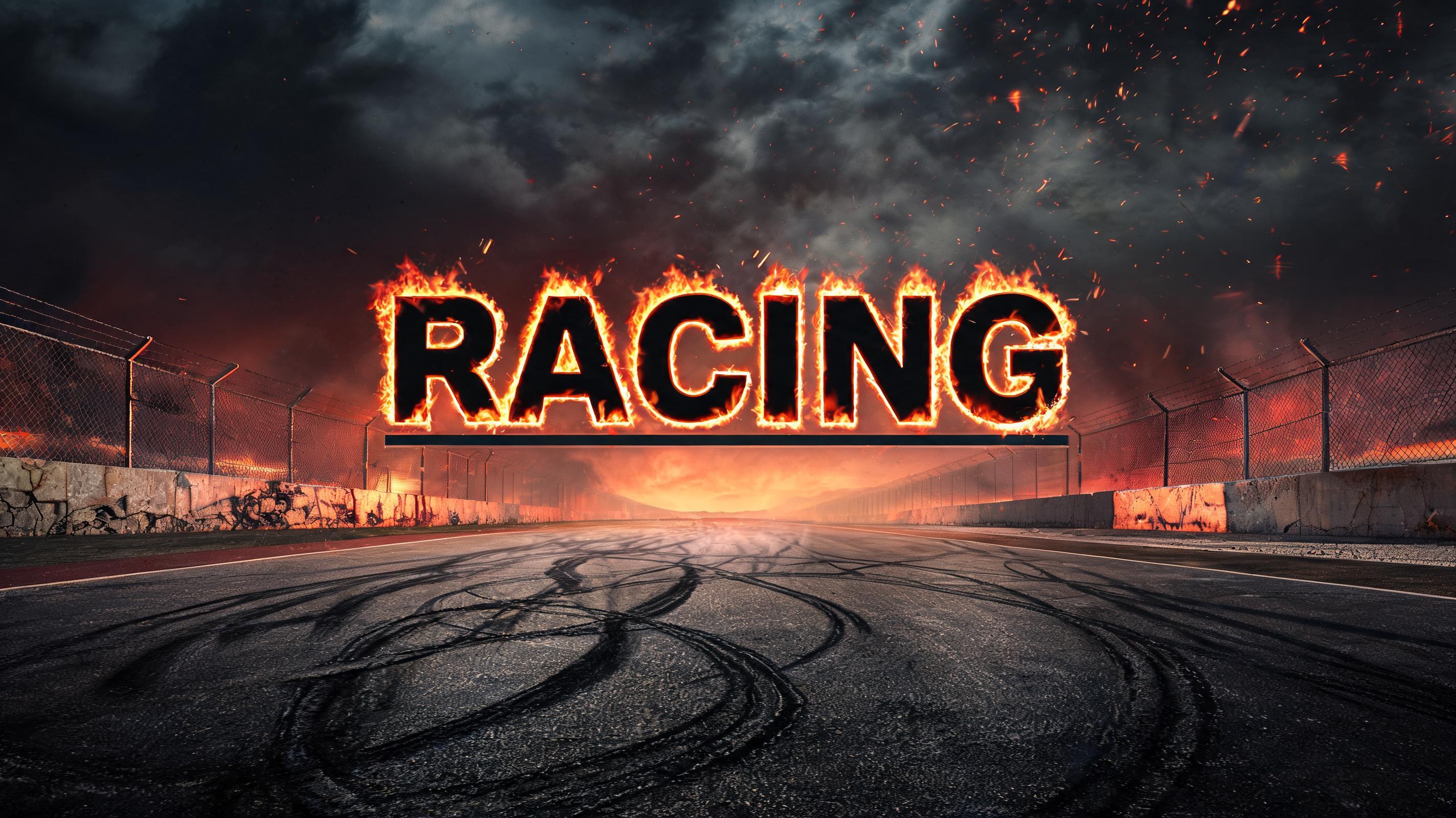 "Racing" —  | AI Text Effect Generator