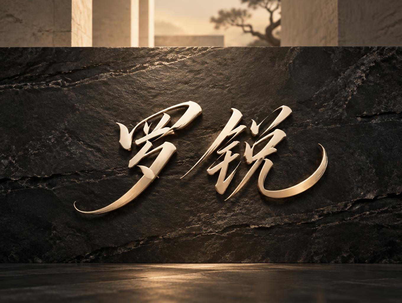 "罗锐" —  | AI Text Effect Generator