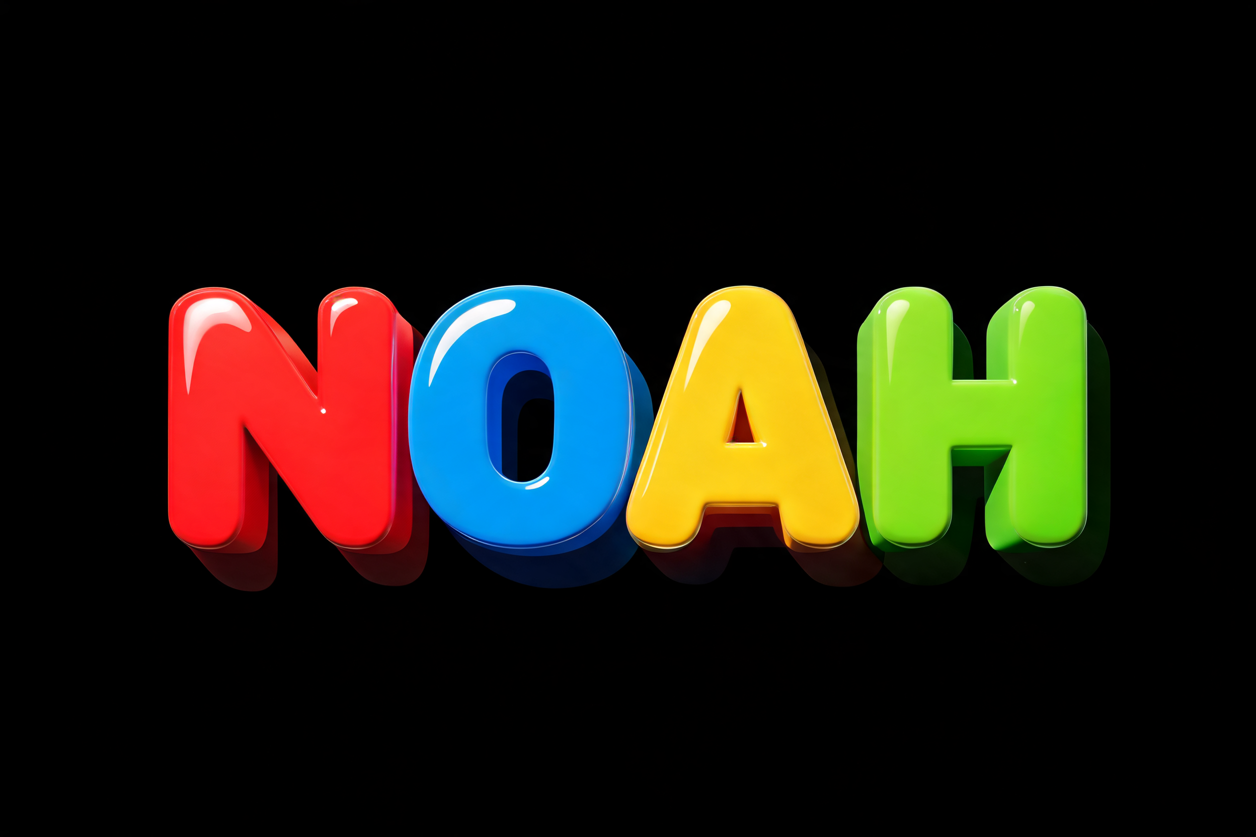 "NOAH" — 3d Bold | AI Text Effect Generator