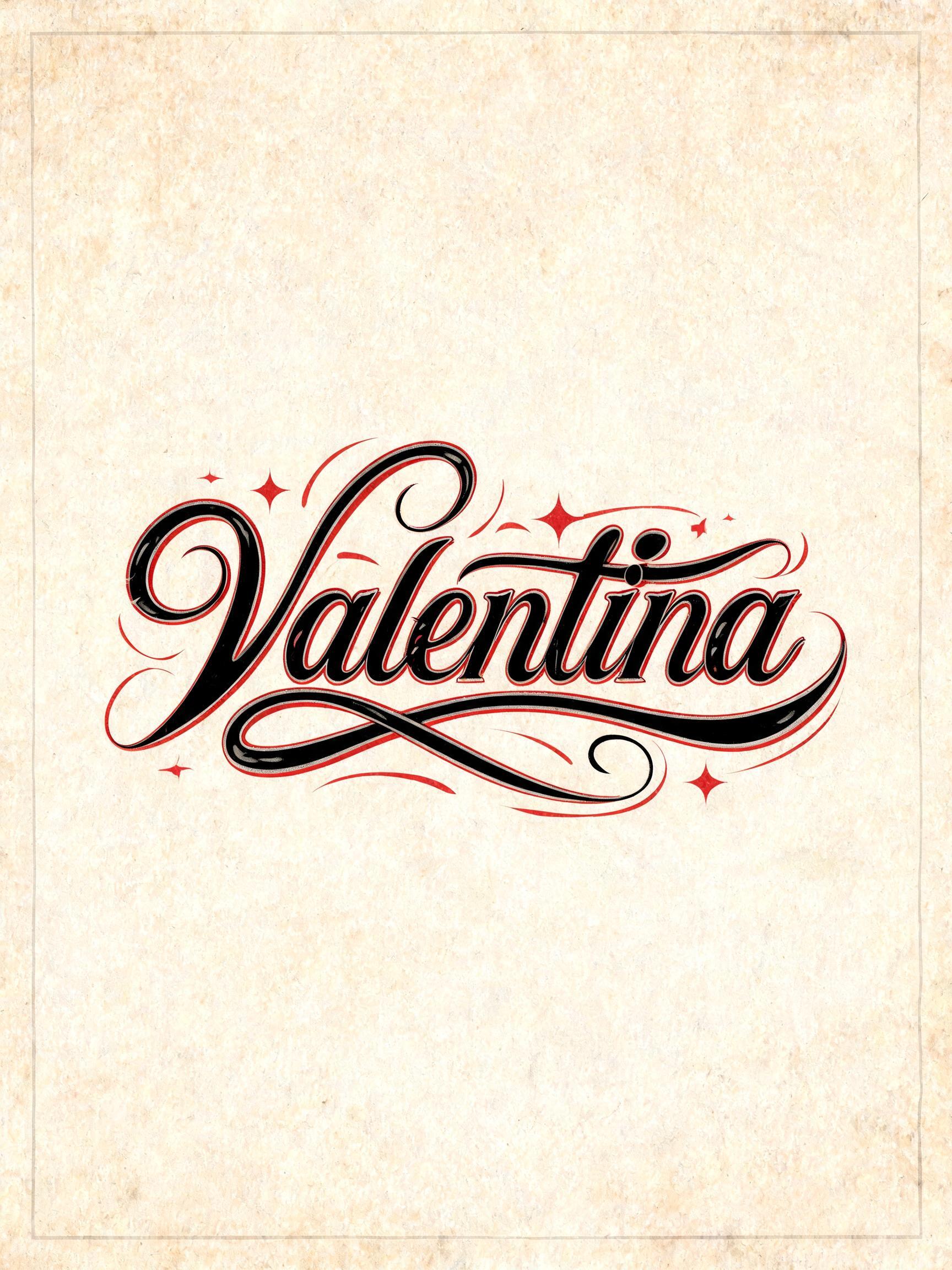 "Valentina" — Chicano | AI Text Effect Generator