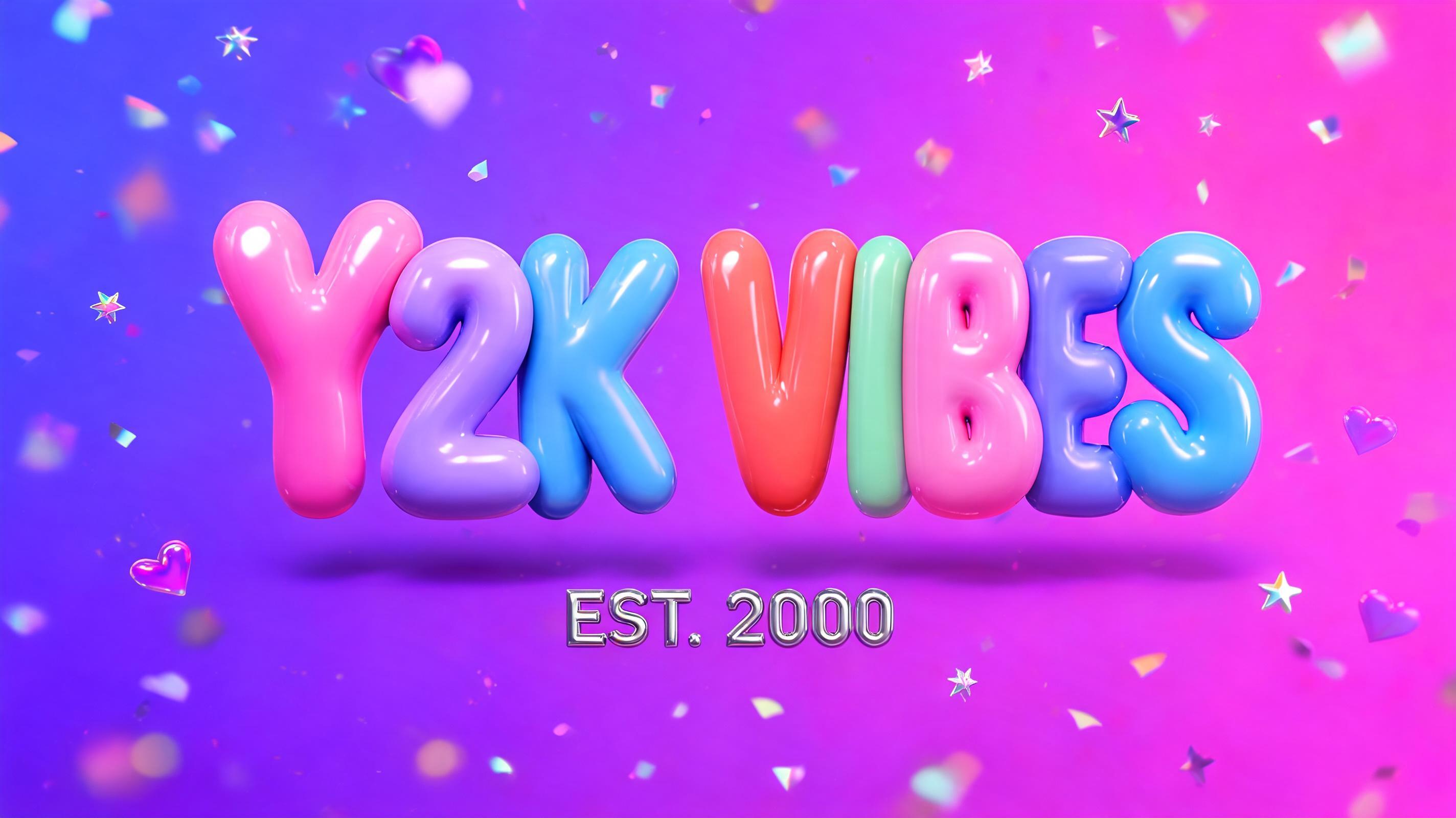 "Y2K VIBES" — 3d Bold Inflated | AI Text Effect Generator
