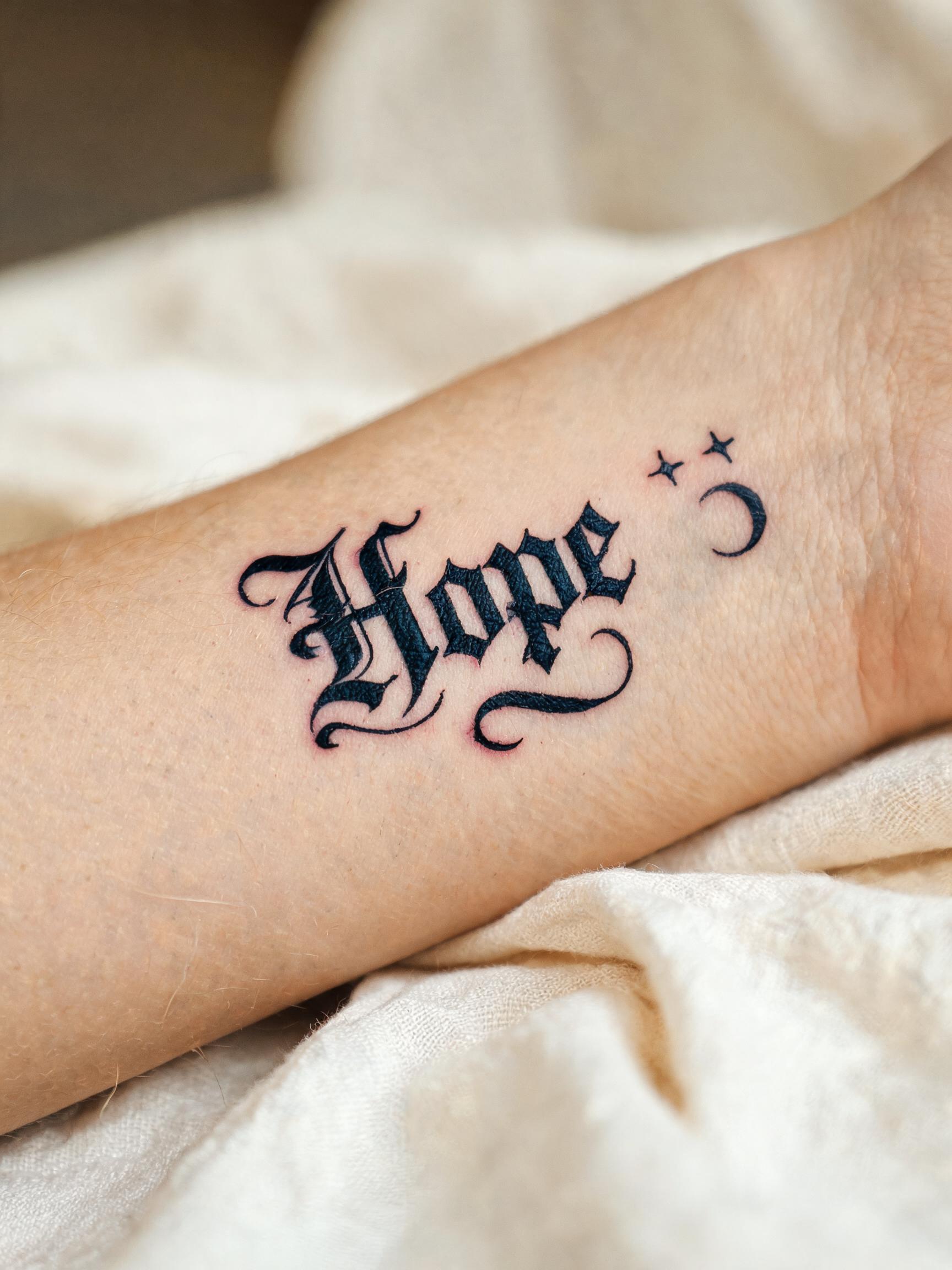 "Hope" — Tattoo | AI Text Effect Generator
