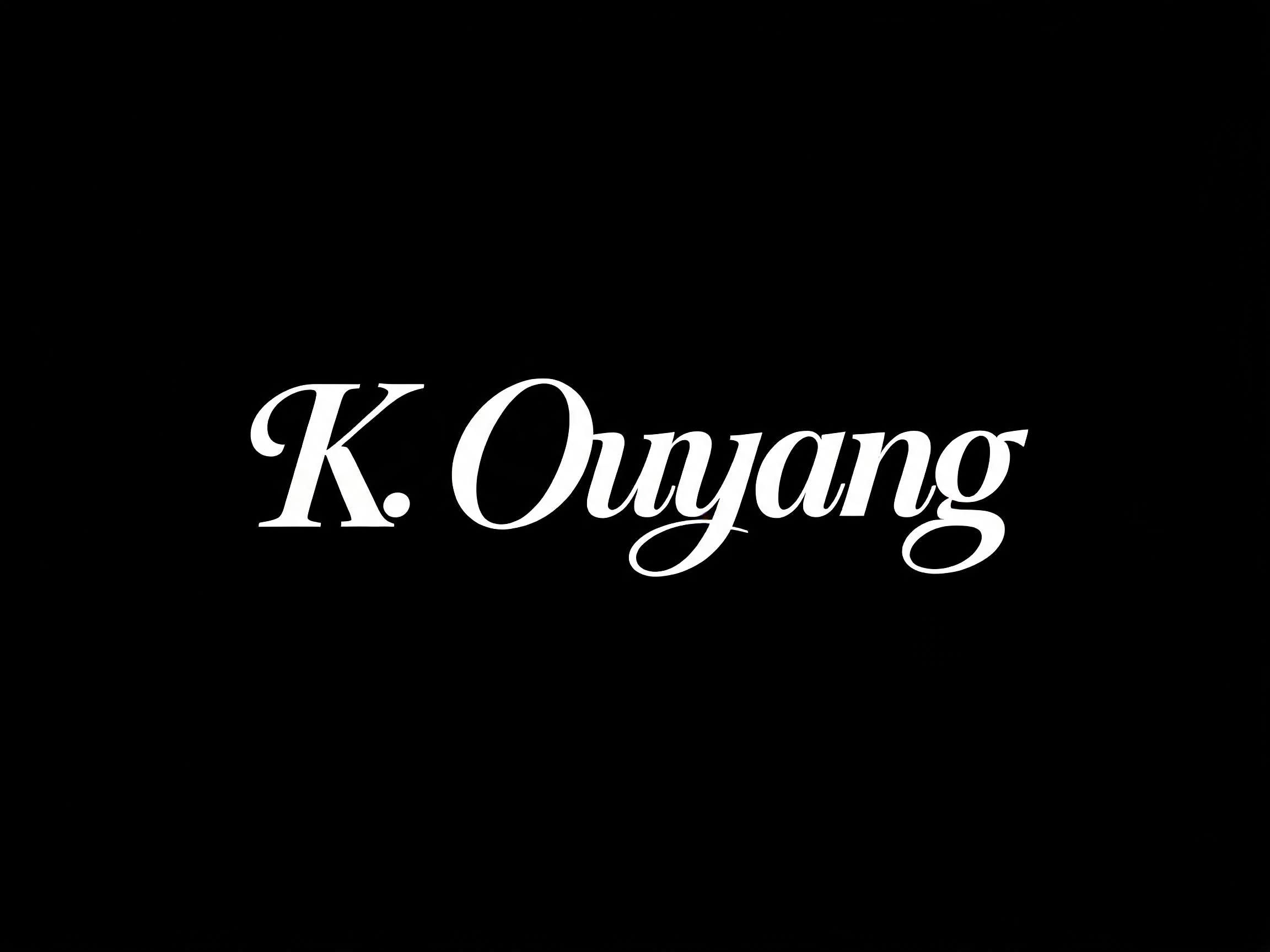 "K. Ouyang" —  | AI Text Effect Generator
