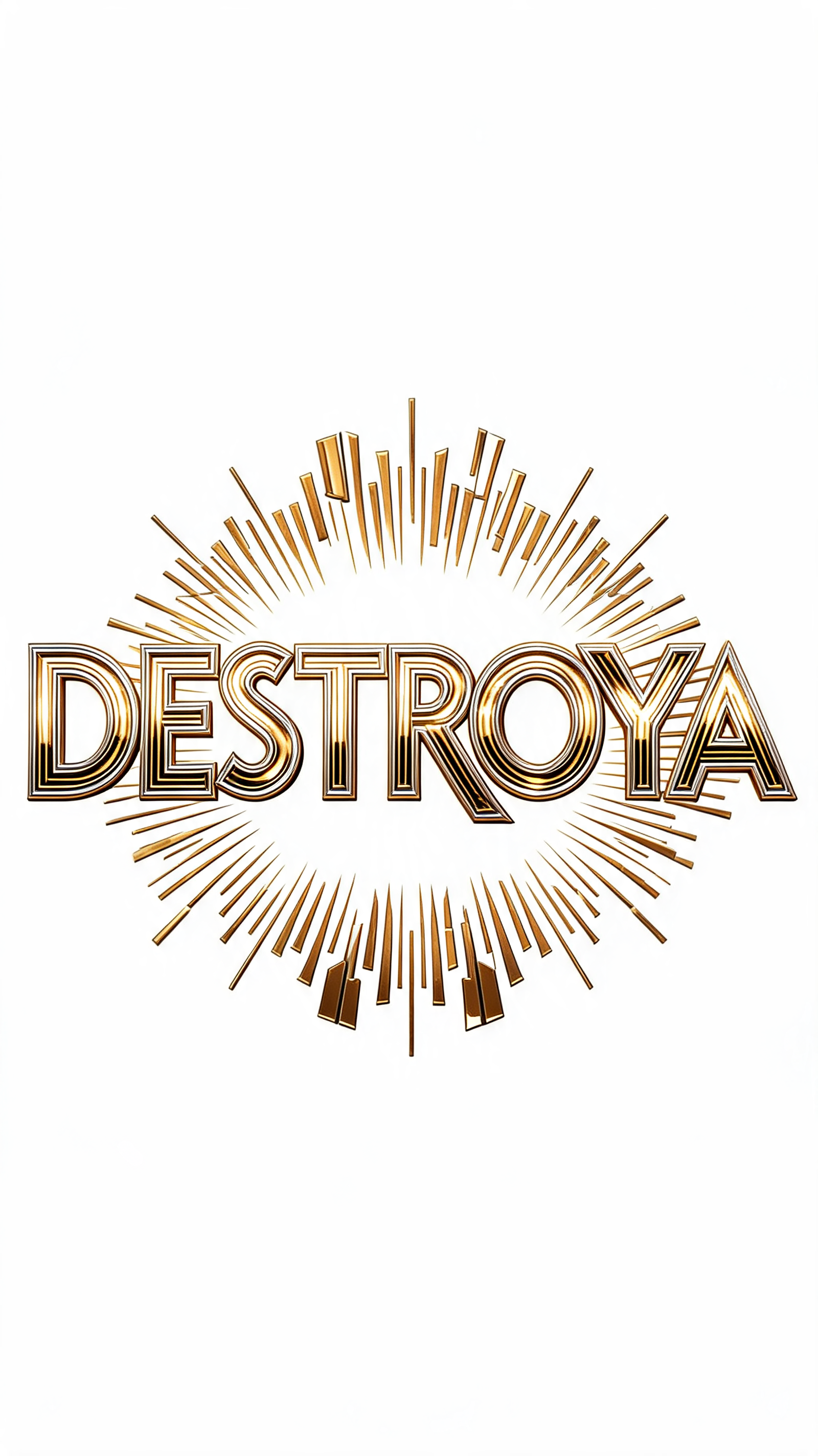 "Destroya" — Art Deco text effect