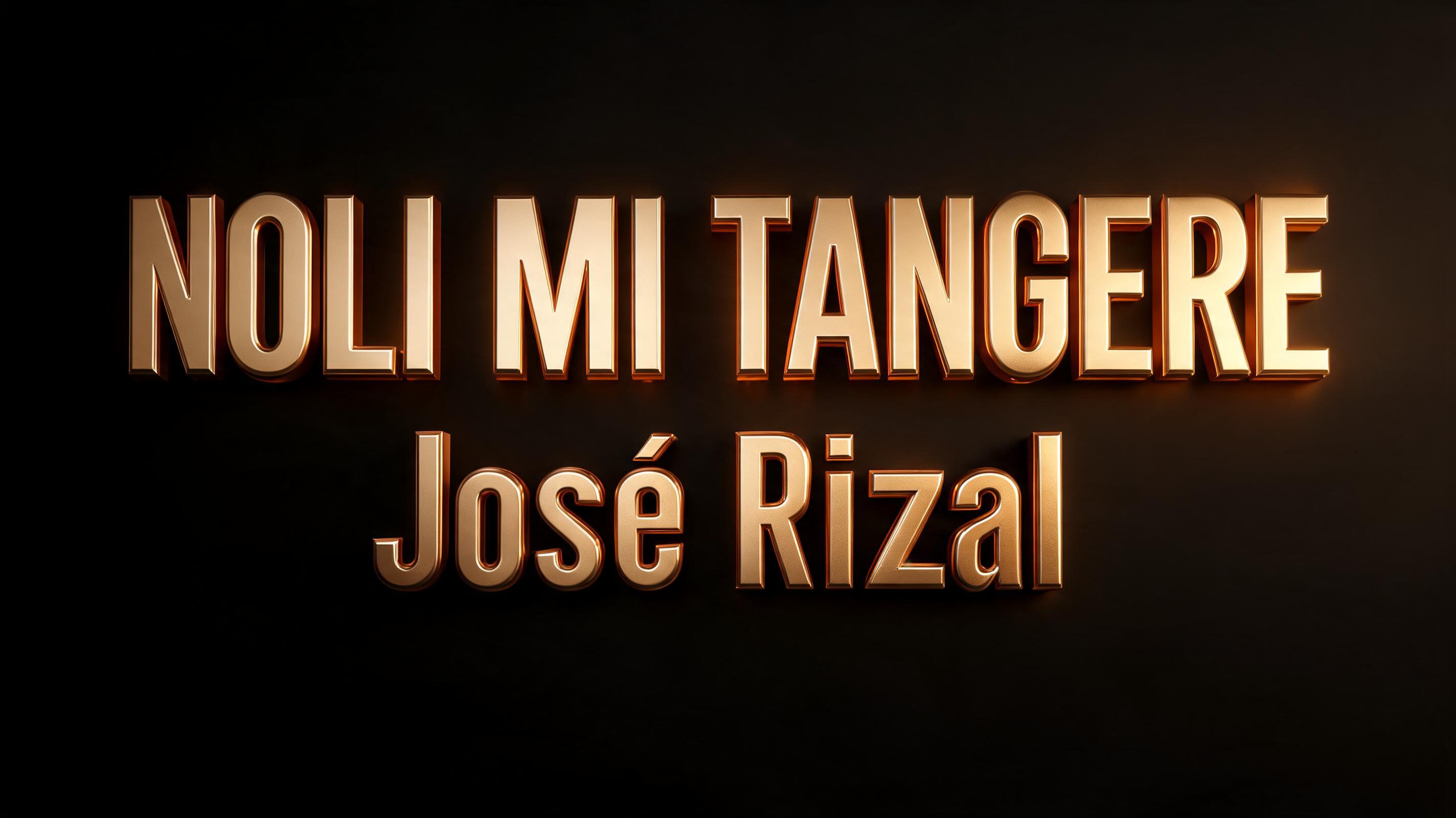"NOLI MI TANGERE
Jose Rizal" — 3d Bold Gold | AI Text Effect Generator