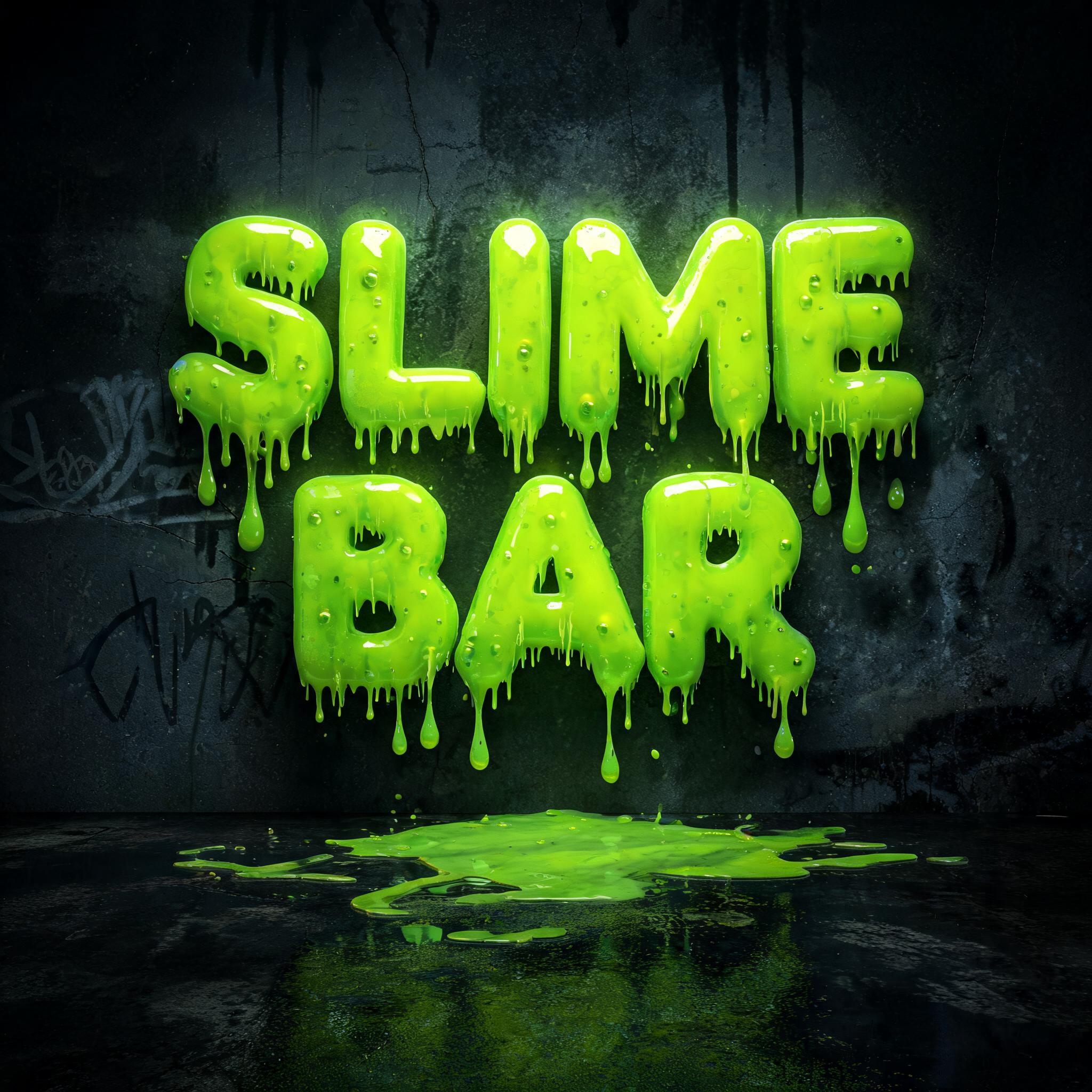 "SLIME BAR" — Drip Font | AI Text Effect Generator