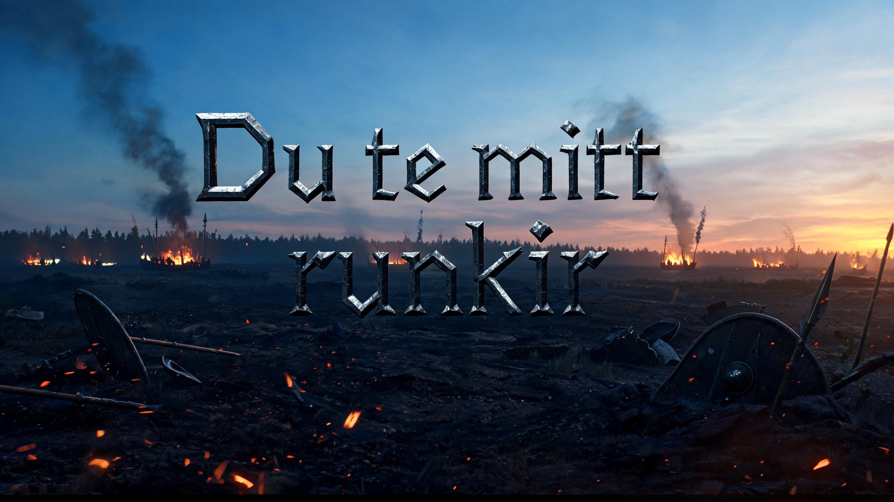 "Du te mitt runkir" — Viking | AI Text Effect Generator