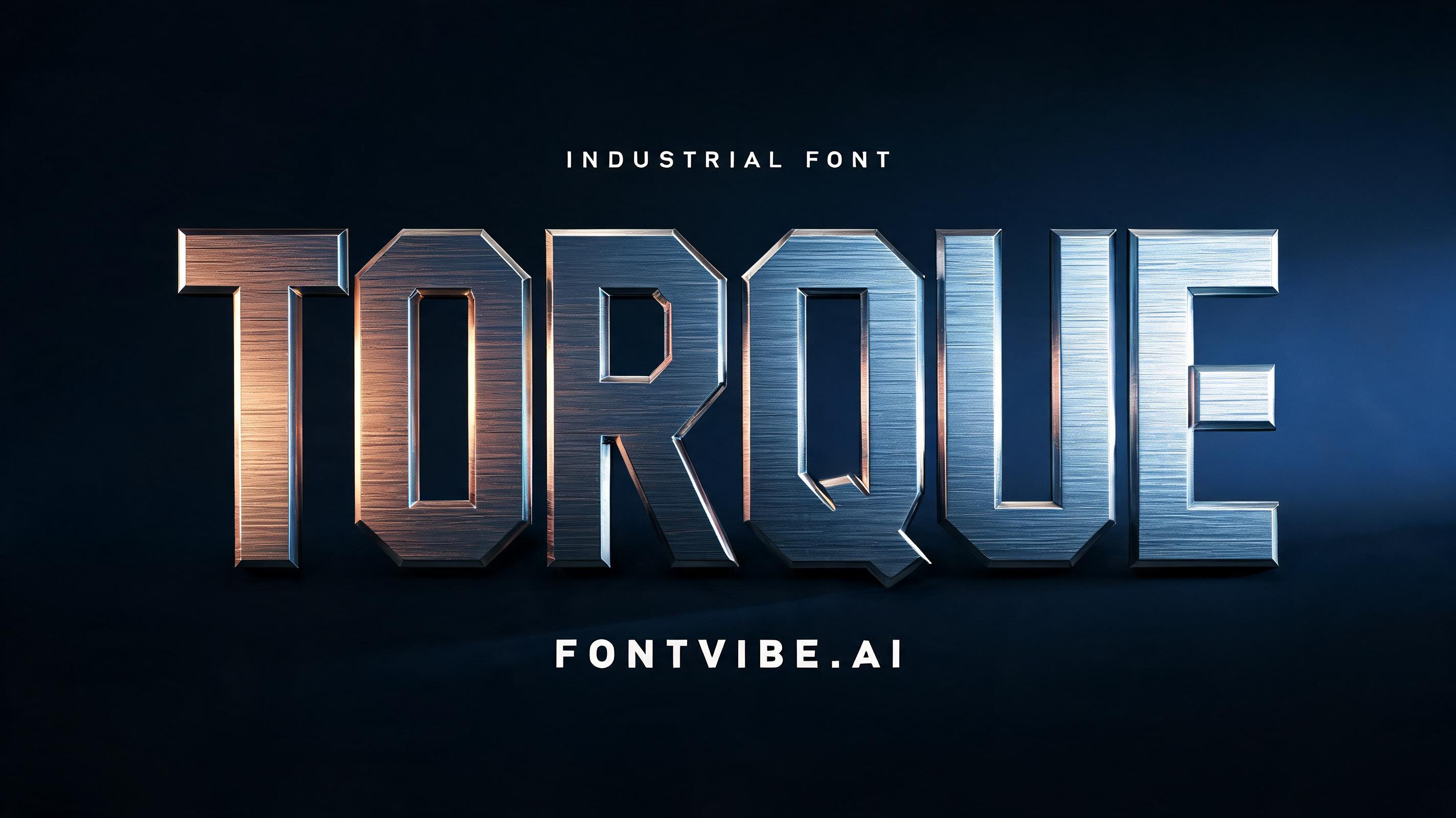 "TORQUE" — Metallic | AI Text Effect Generator