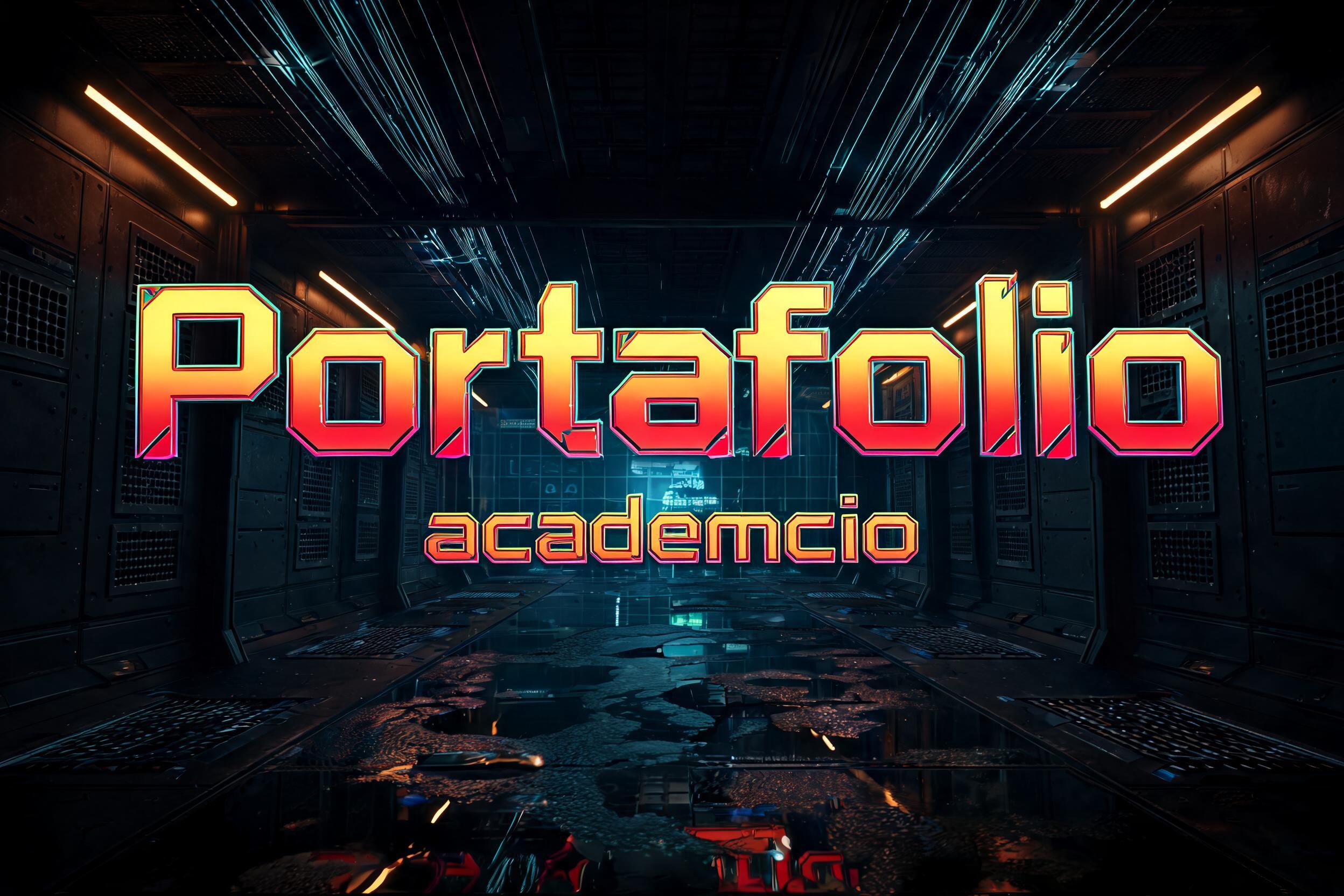"Portafolio academico" — Cyberpunk 2077 | AI Text Effect Generator