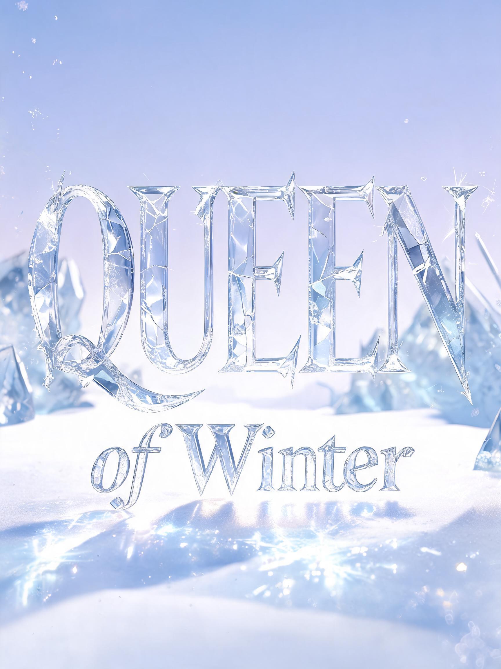 "Queen of Winter" — Glass | AI Text Effect Generator
