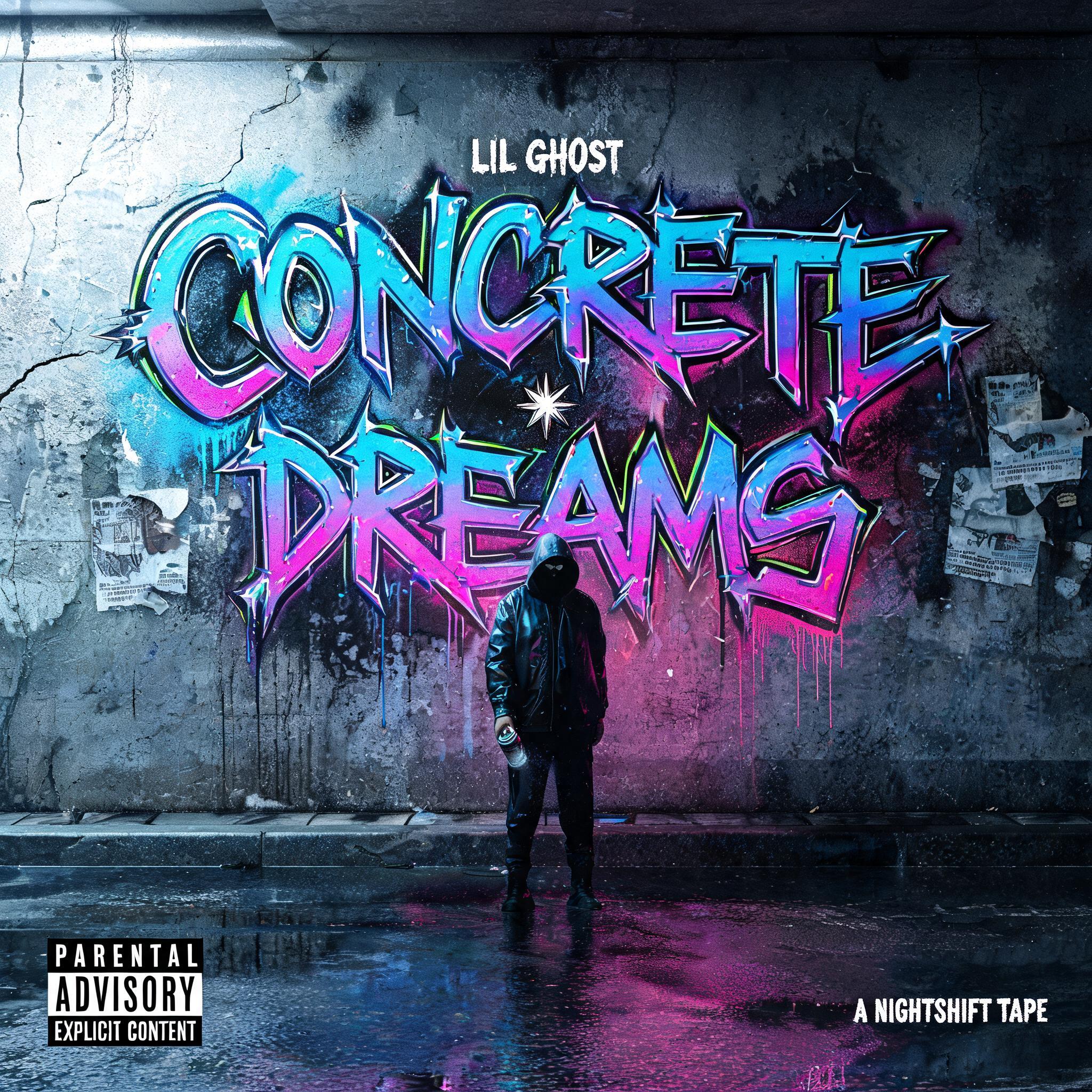 CONCRETE
DREAMS
LIL GHOST
PARENTAL ADVISORY
EXPLICIT CONTENT
A NIGHTSHIFT TAPE