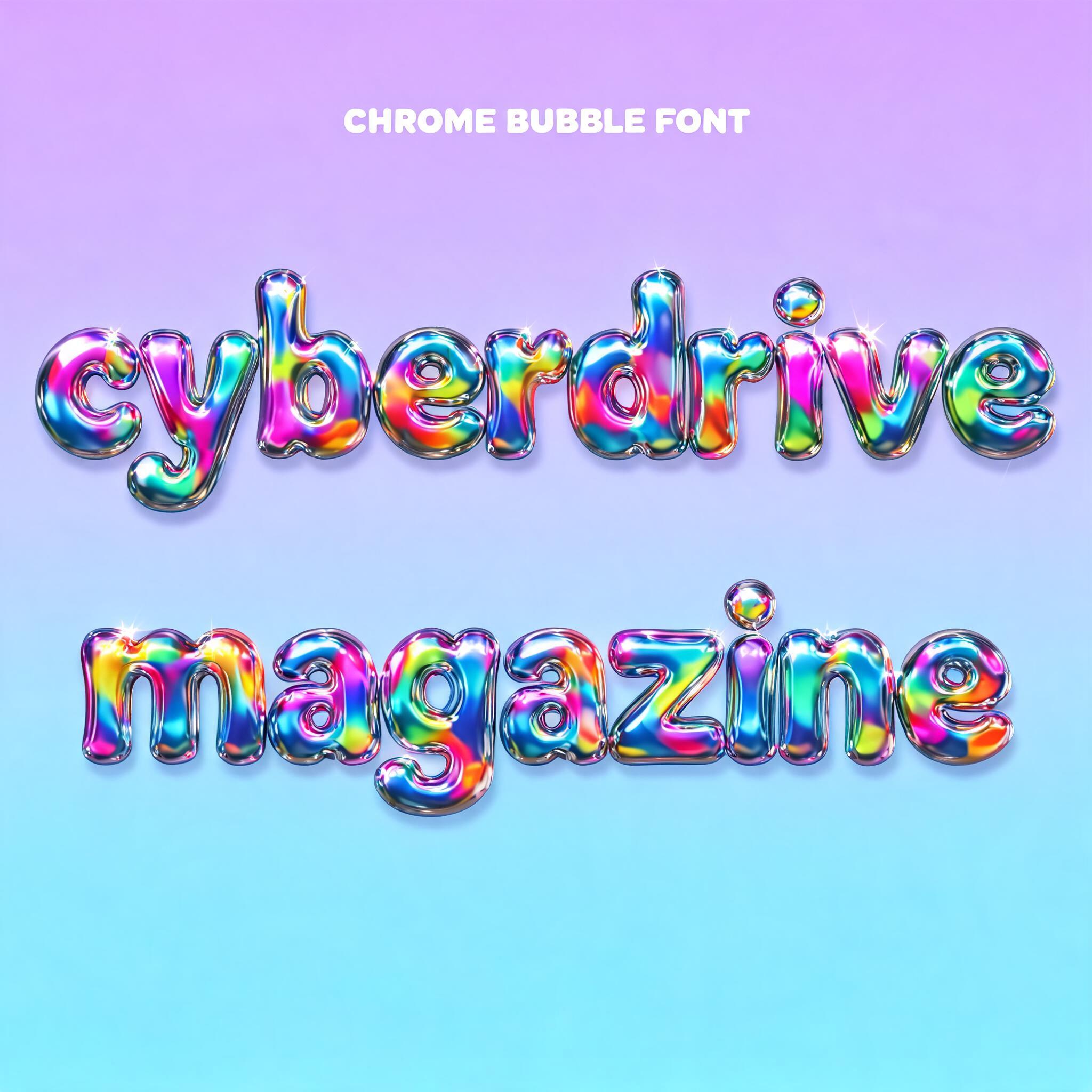 "cyberdrive magazine" — Y2k Chrome | AI Text Effect Generator