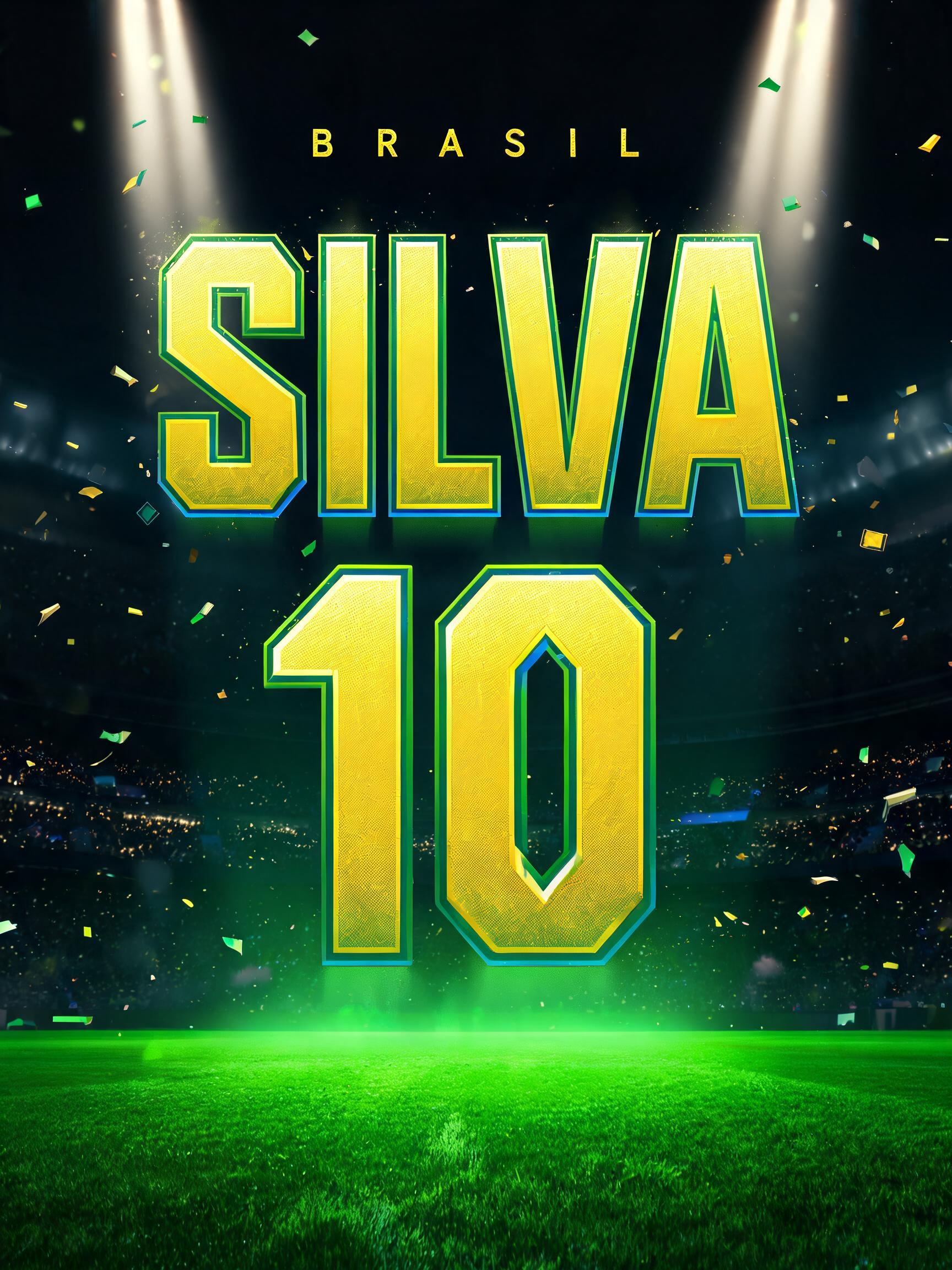 "SILVA
10
BRASIL" — Sports Football | AI Text Effect Generator