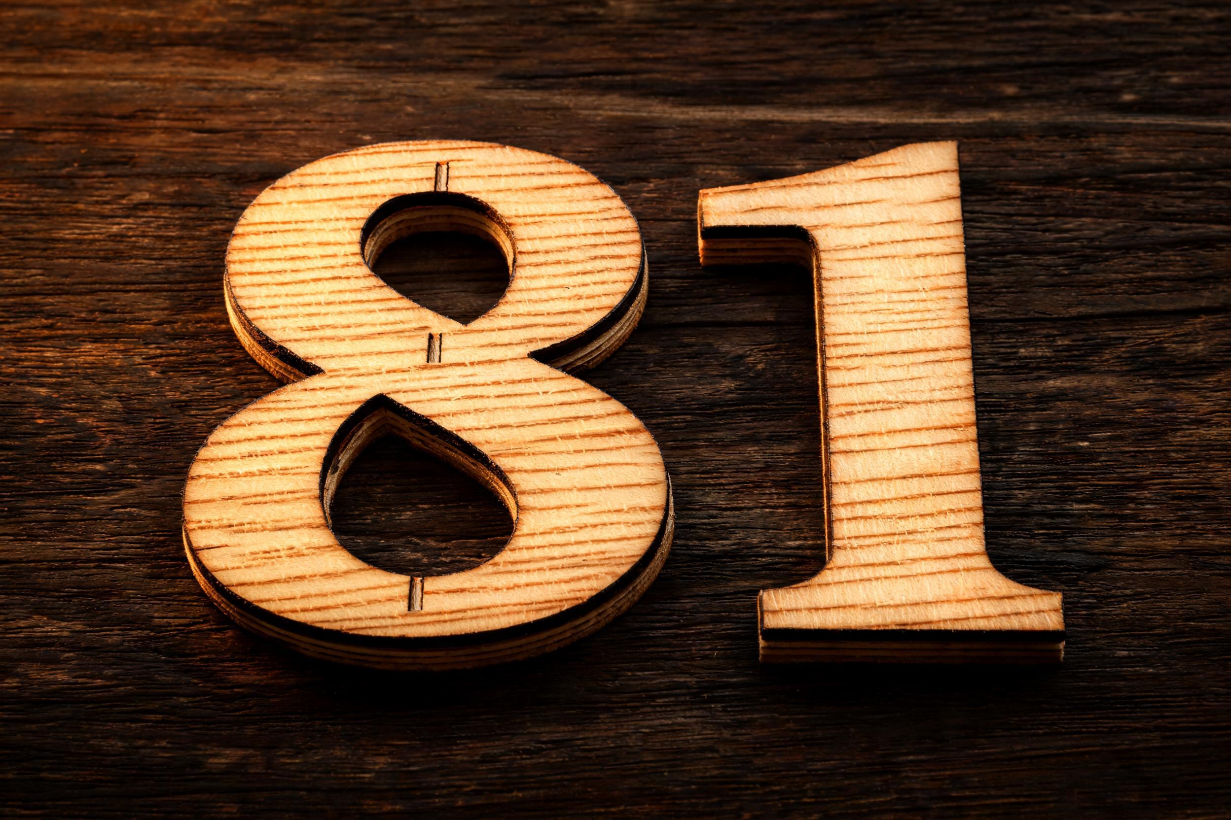 "81" — Laser Cut | AI Text Effect Generator