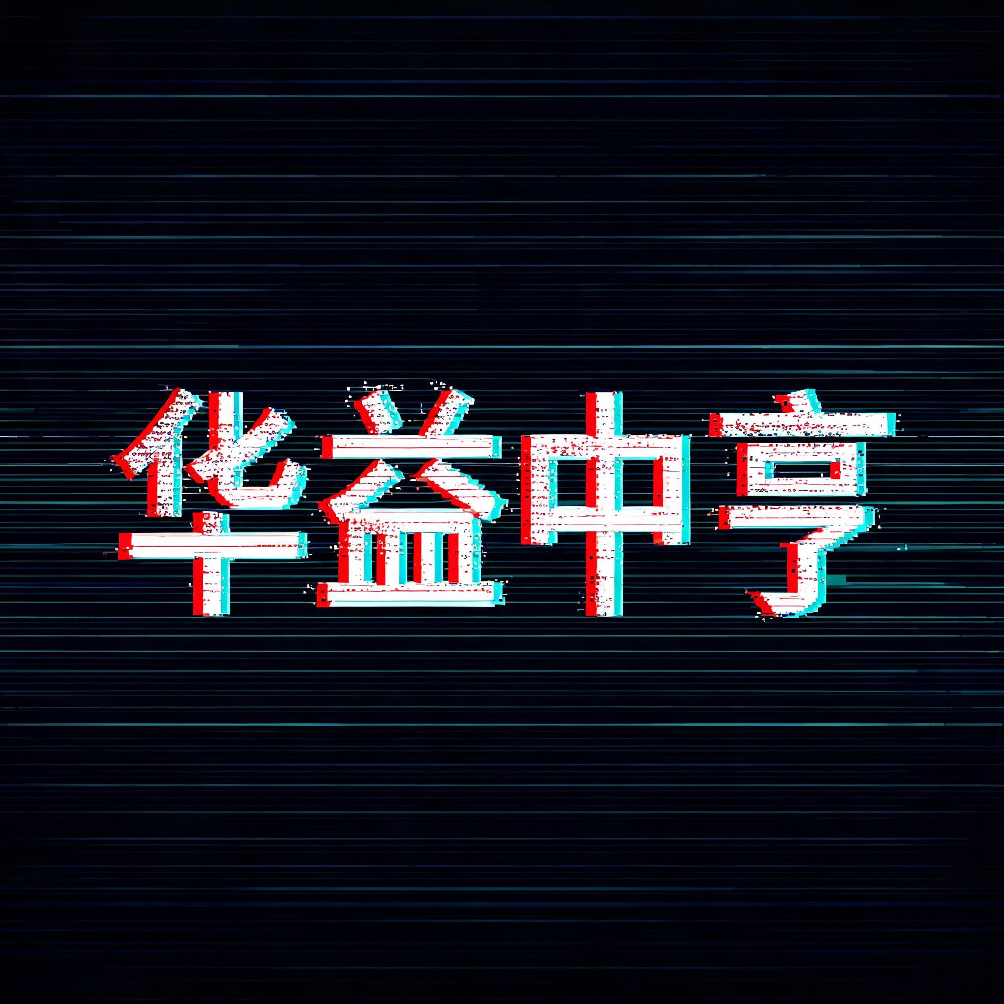 "华益中亨" — Glitch | AI Text Effect Generator
