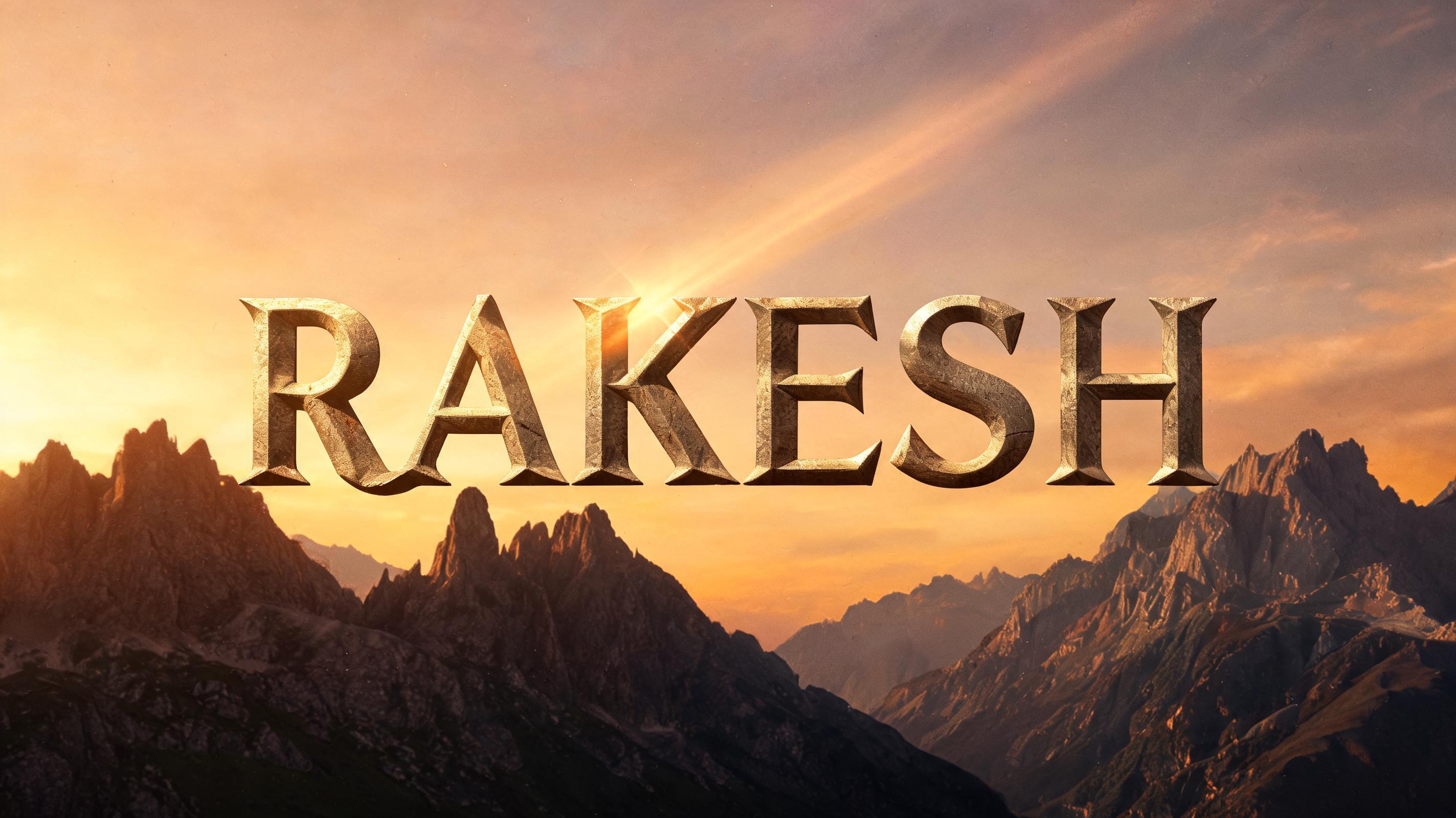 "RAKESH" — Cinematic Netflix | AI Text Effect Generator