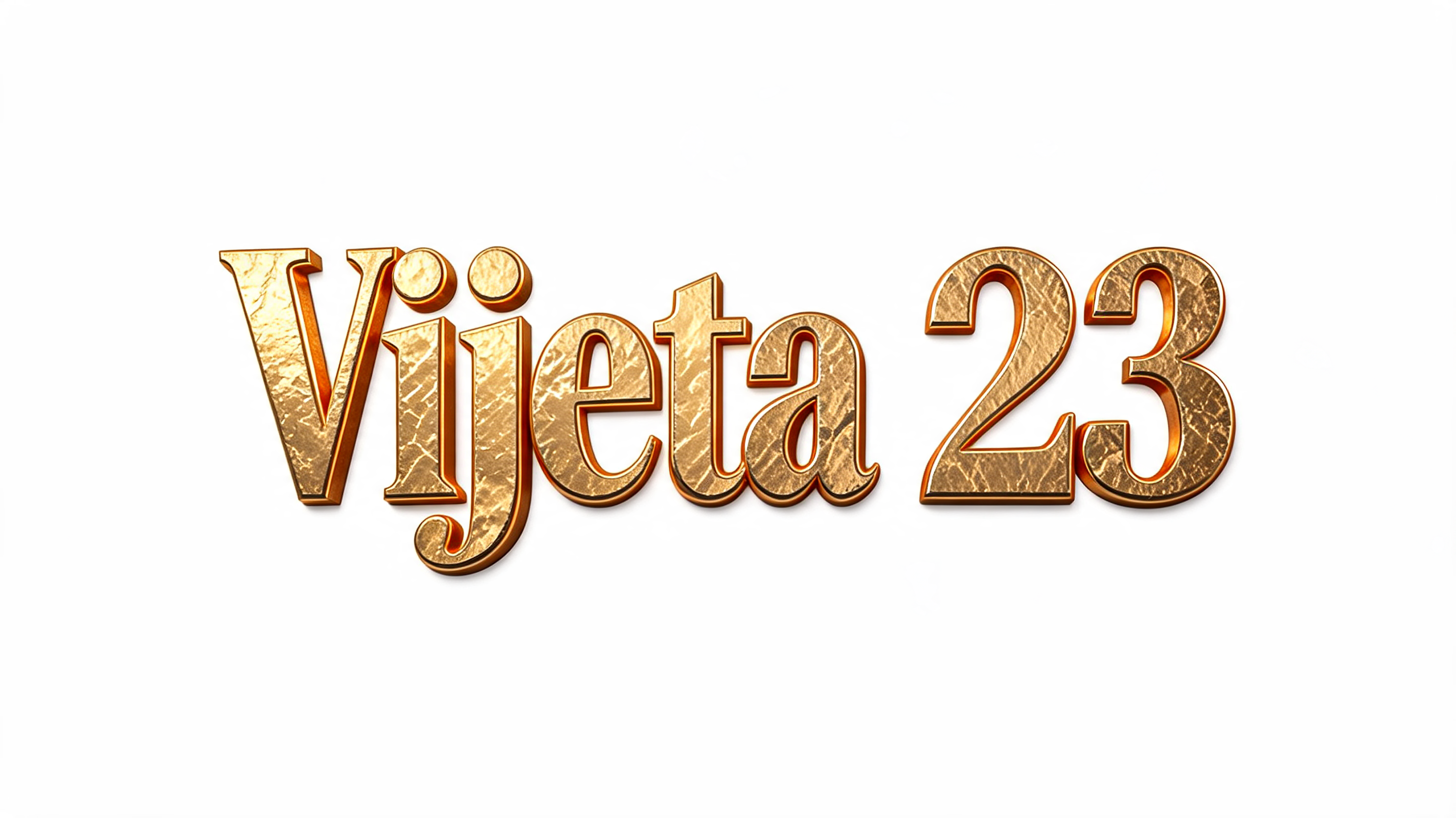 "Vijeta 23" — Luxury Gold | AI Text Effect Generator