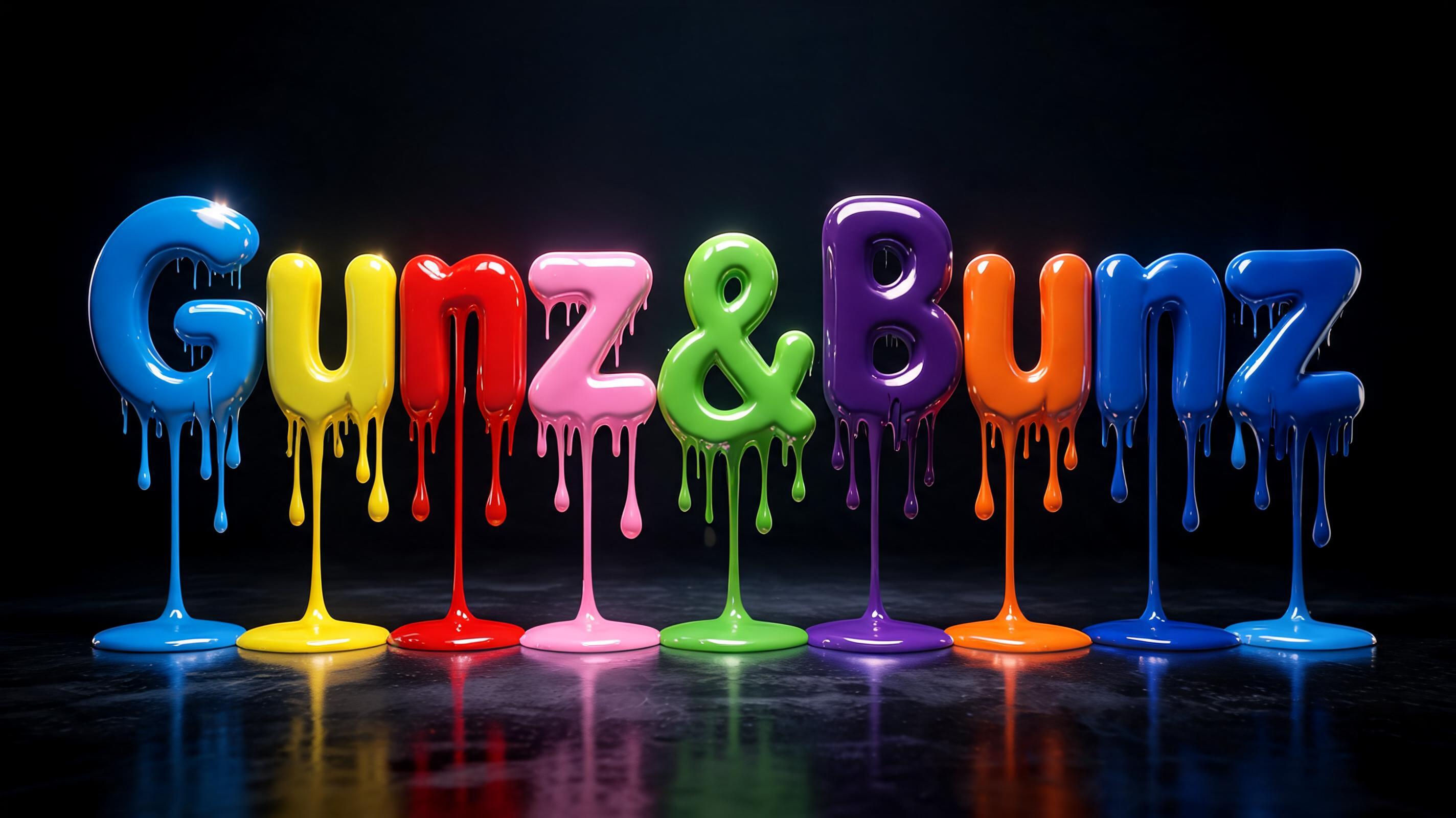 "Gunz&Bunz" — Drip Font | AI Text Effect Generator