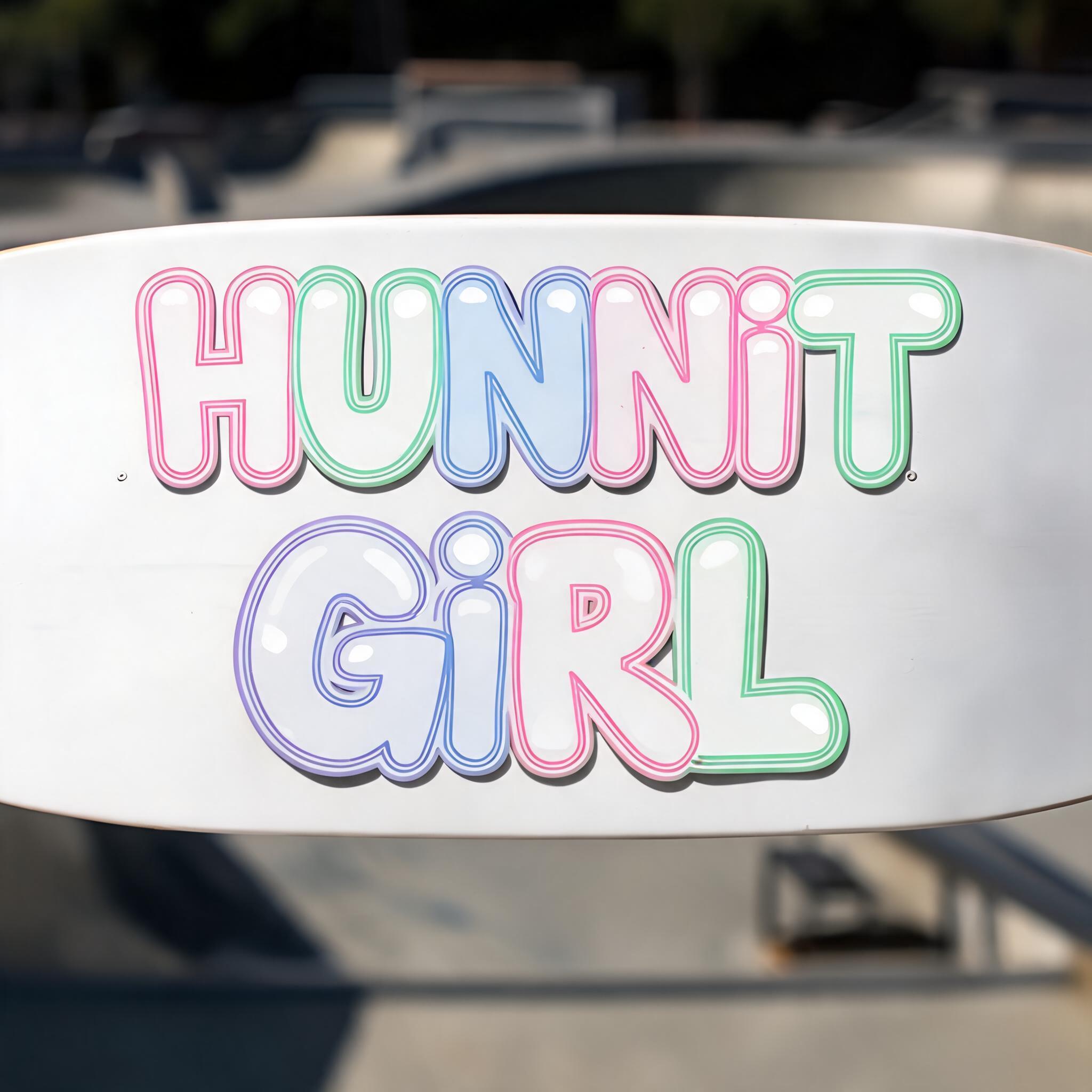 "HUNNIT GIRL" — 3d Bold Inflated | AI Text Effect Generator