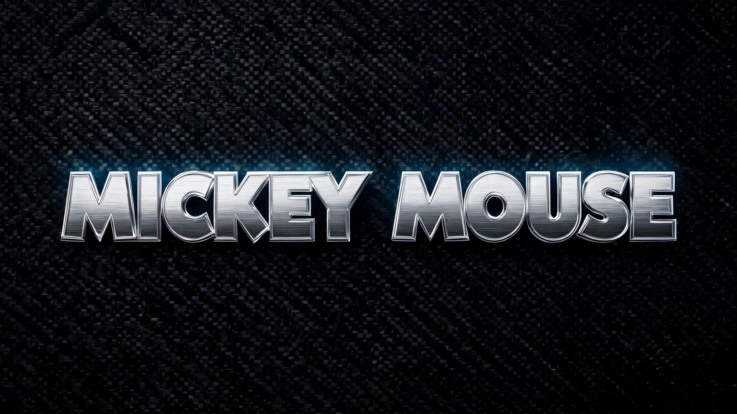 "MICKEY MOUSE" — Chrome Metal 3d | AI Text Effect Generator