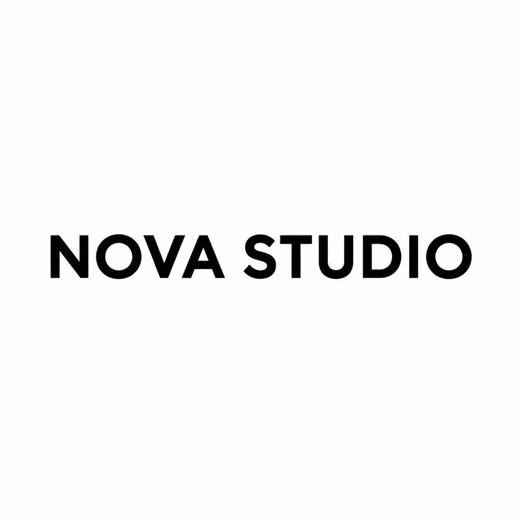 "NOVA STUDIO" — Minimal text effect