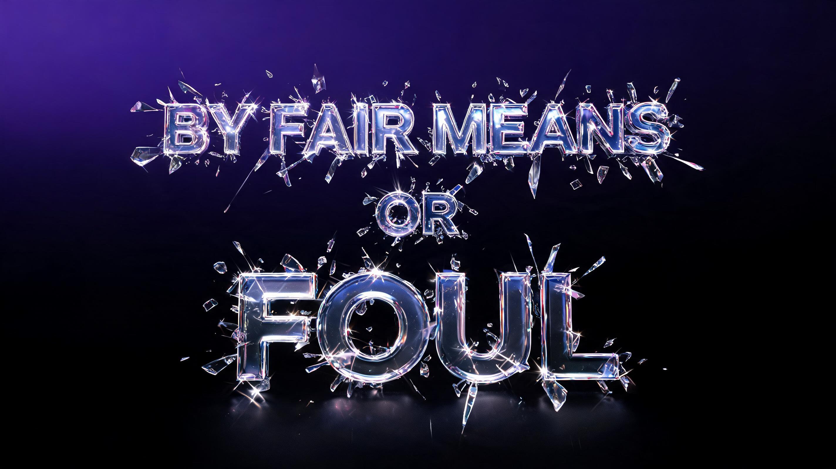 "By Fair Means or Foul" — Glass | AI Text Effect Generator