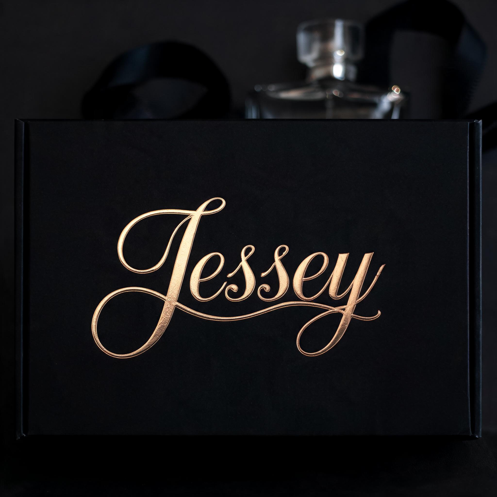 "Jessey" — Elegant Script text effect