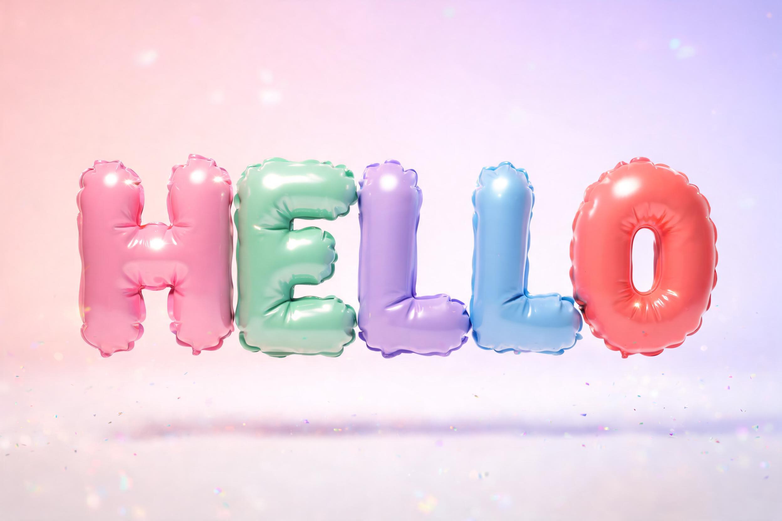 "HELLO" — 3d Bold Inflated | AI Text Effect Generator
