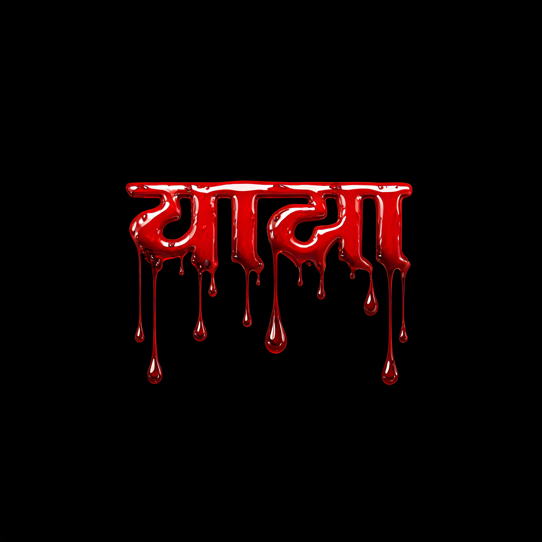 "बाबा" — Drip Font Blood | AI Text Effect Generator